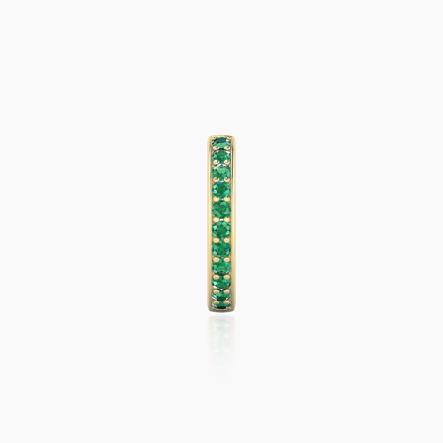 Lyssa | 18k Yellow Gold 8 mm Emerald Hoop Piercing