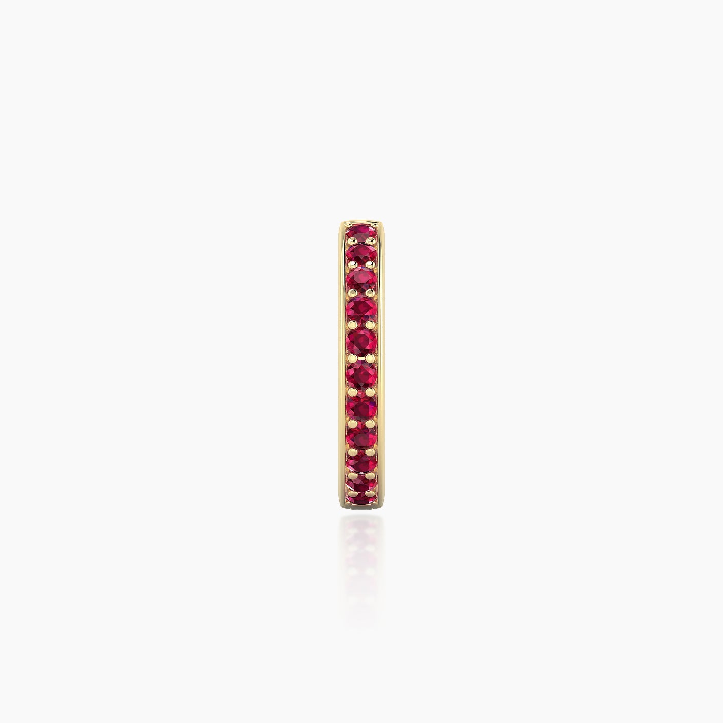 Lyssa | 18k Yellow Gold 8 mm Ruby Hoop Piercing