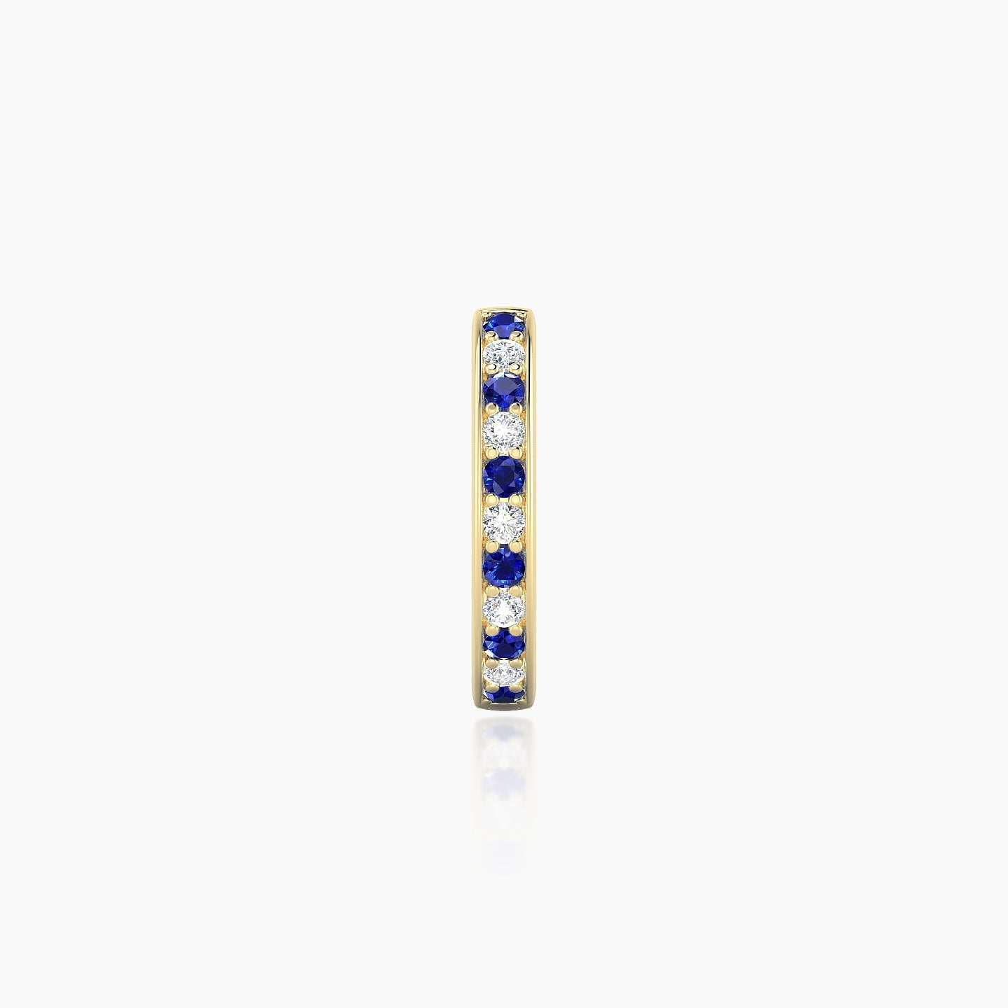 Lyssa | 18k Yellow Gold 8 mm Sapphire & Diamond Hoop Piercing