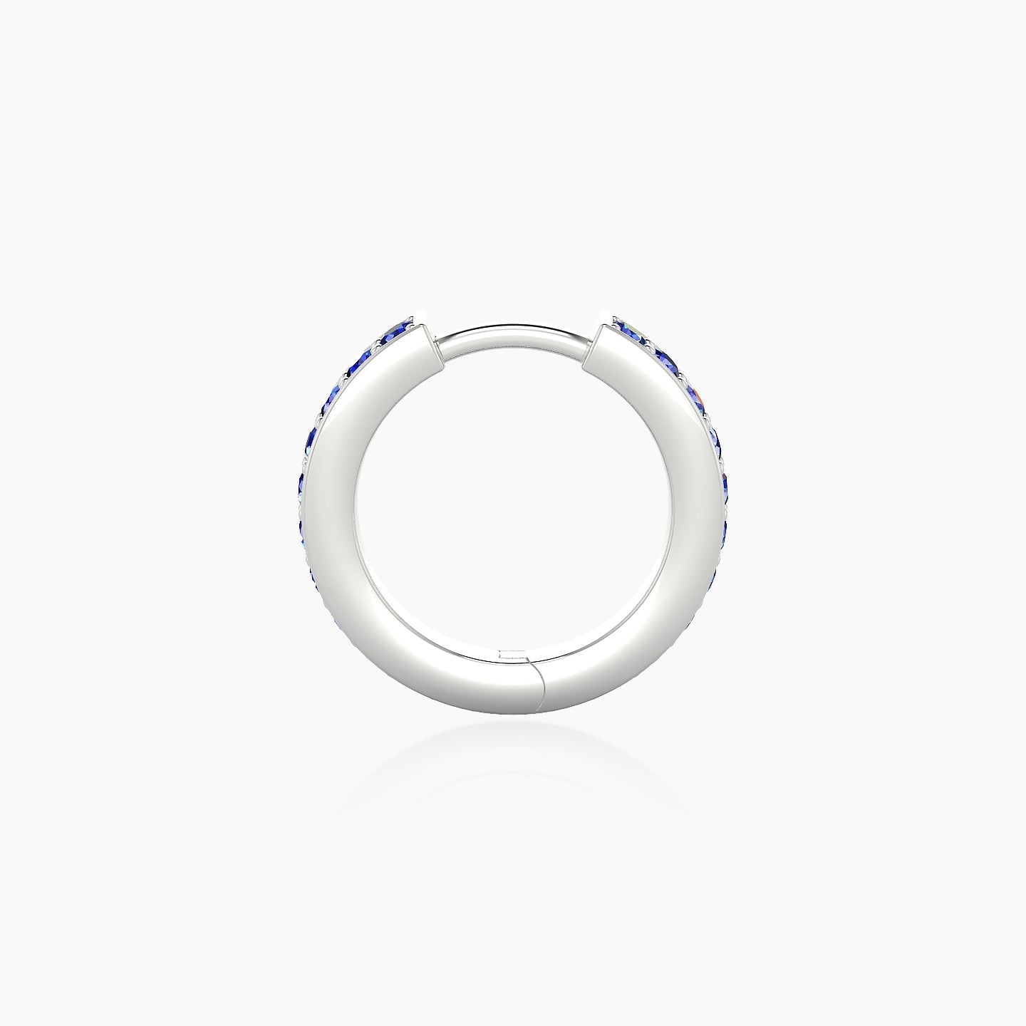 Lyssa | 18k White Gold 8 mm Sapphire Hoop Piercing