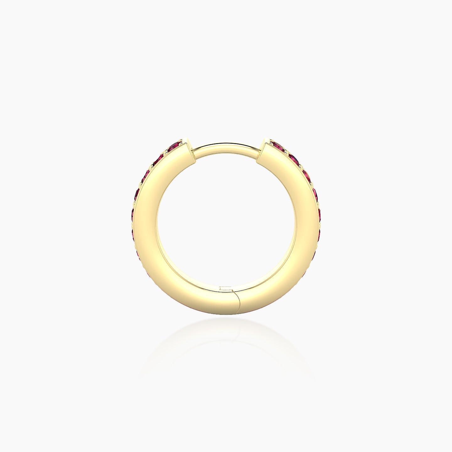 Lyssa | 18k Yellow Gold 8 mm Ruby Hoop Piercing