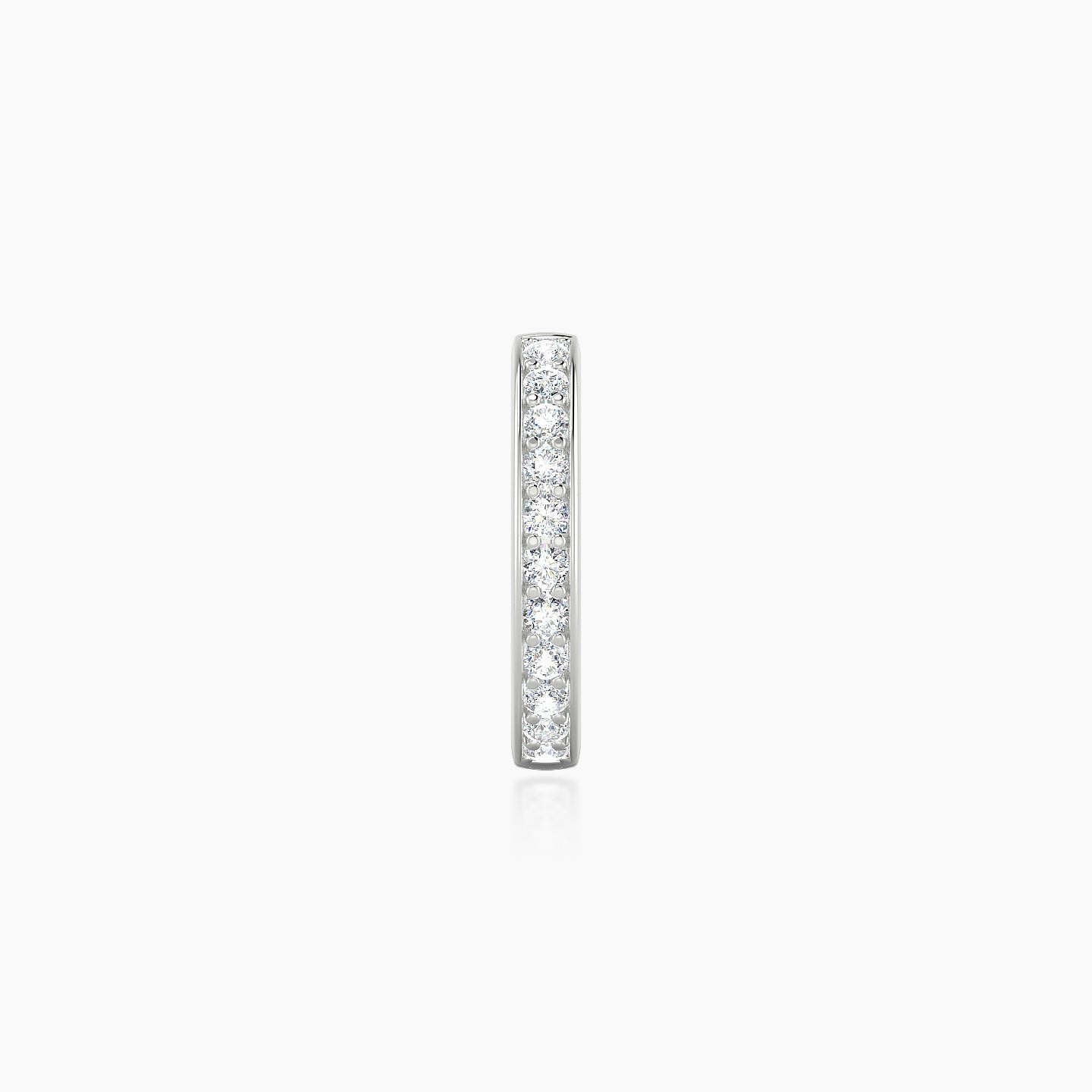 Lyssa | 18k White Gold 8 mm Diamond Nose Ring Piercing