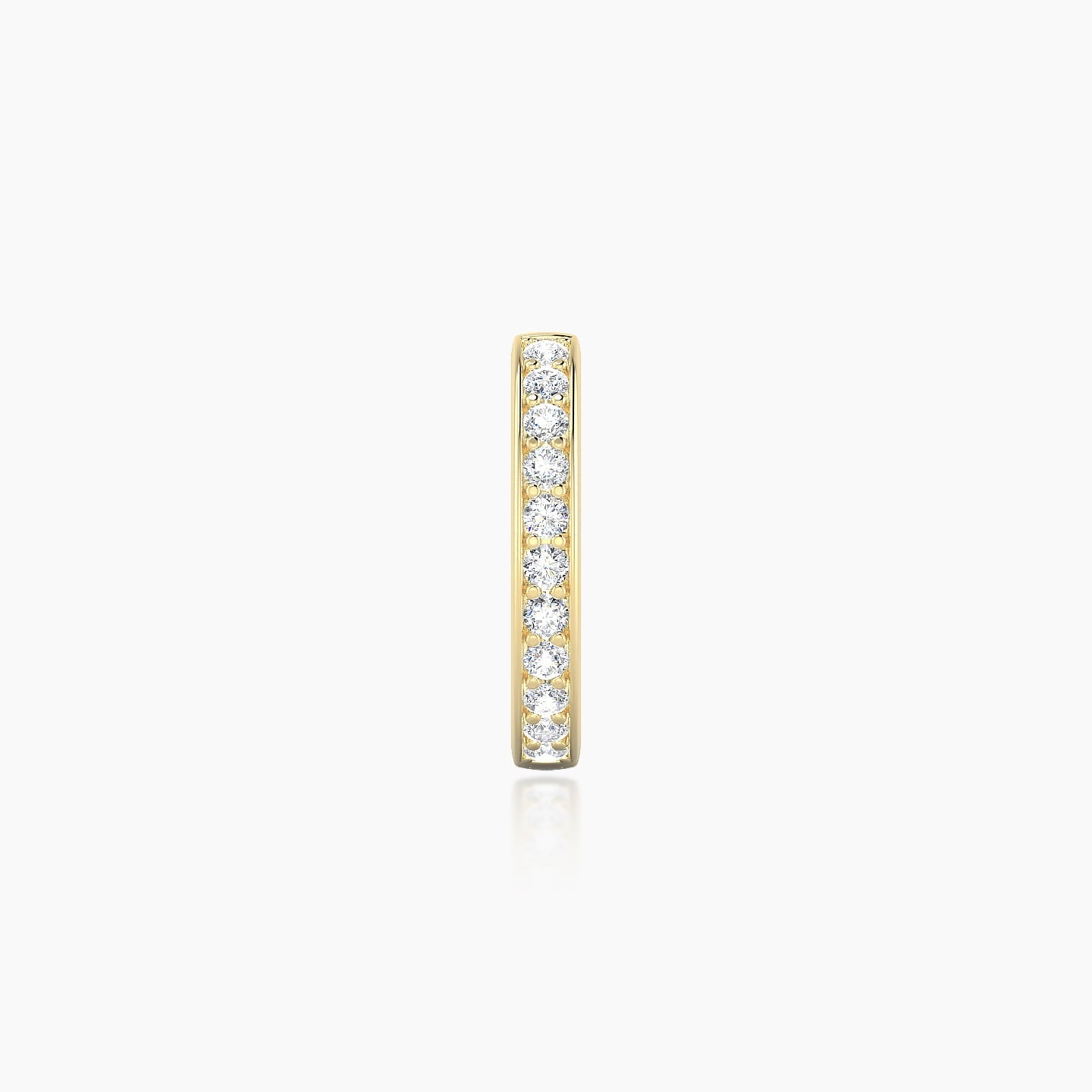 Lyssa | 18k Yellow Gold 8 mm Diamond Nose Ring Piercing