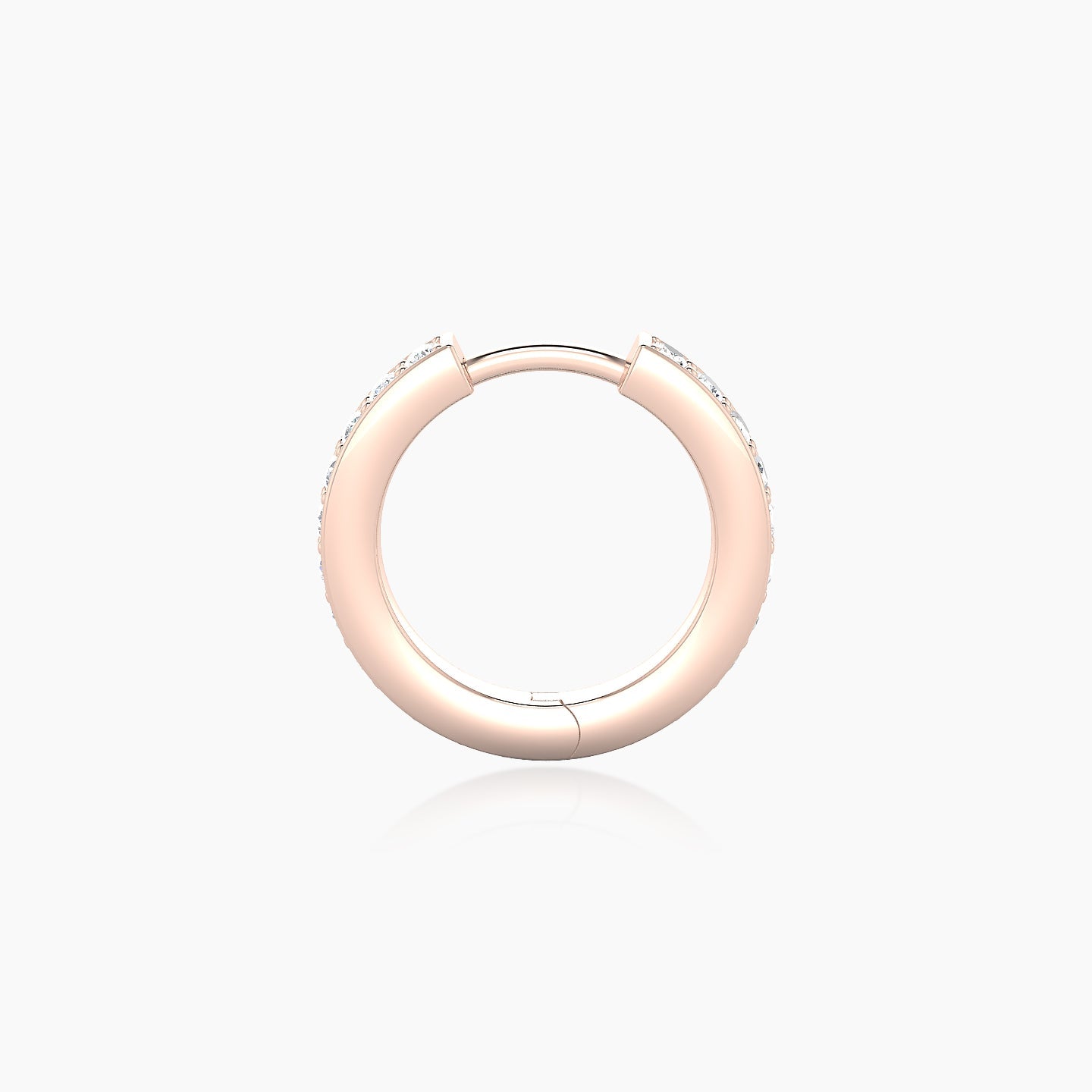 Lyssa | 18k Rose Gold 8 mm Diamond Nose Ring Piercing