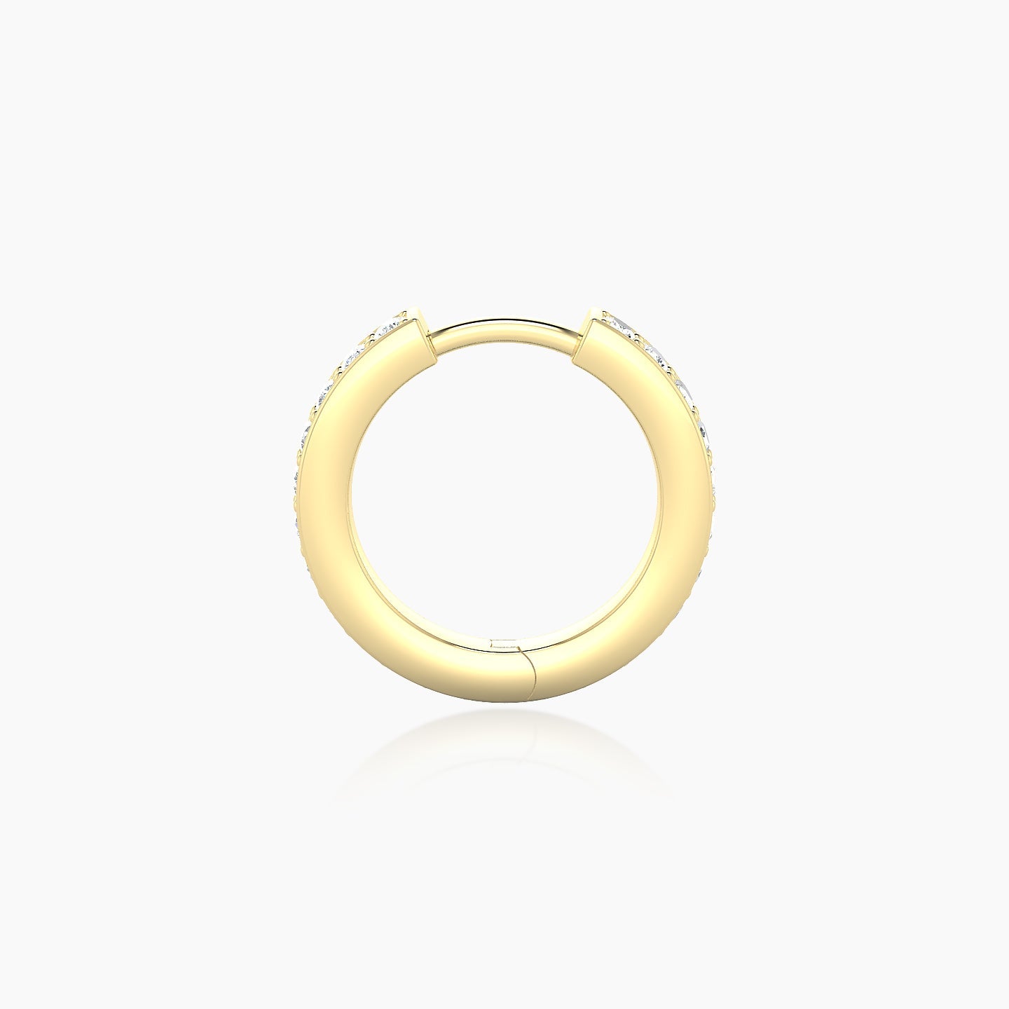 Lyssa | 18k Yellow Gold 8 mm Diamond Nose Ring Piercing