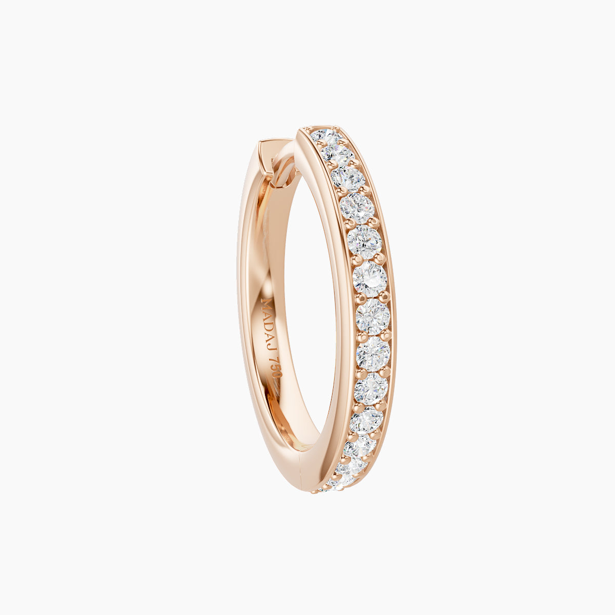 Lyssa | 18k Rose Gold 9.5 mm Diamond Hoop Piercing