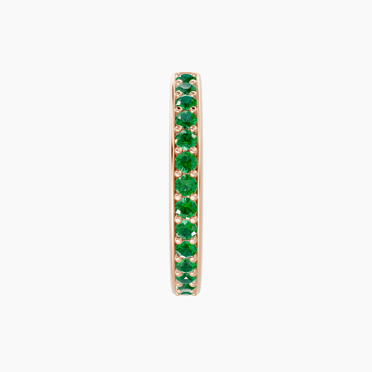 Lyssa | 18k Rose Gold 9.5 mm Emerald Hoop Piercing