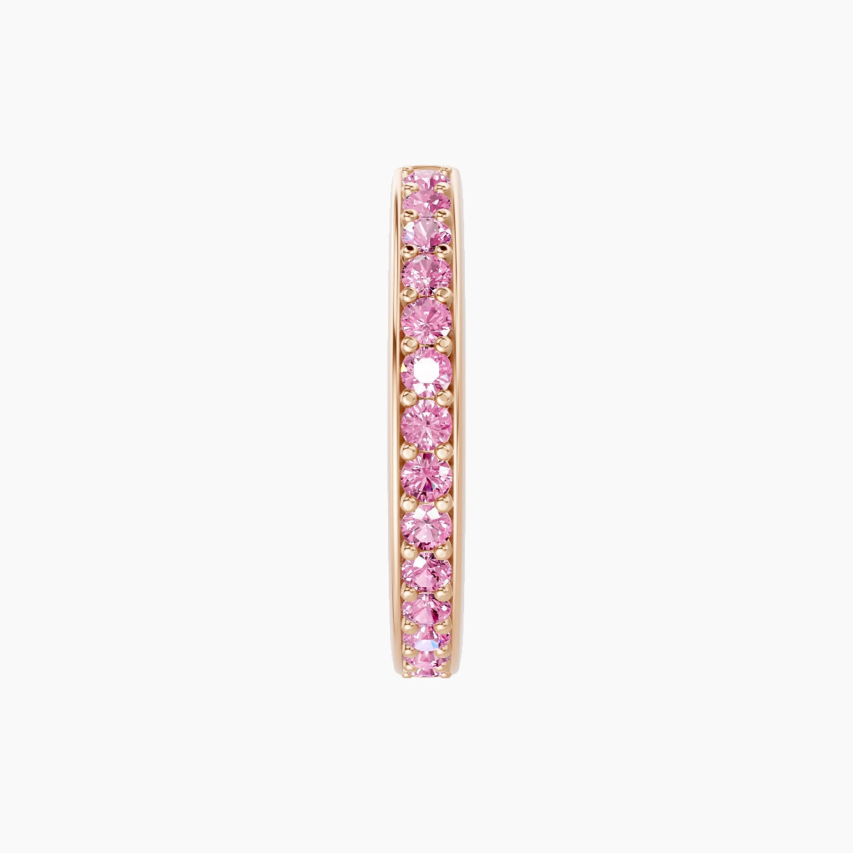 Lyssa | 18k Rose Gold 9.5 mm Pink Sapphire Hoop Piercing