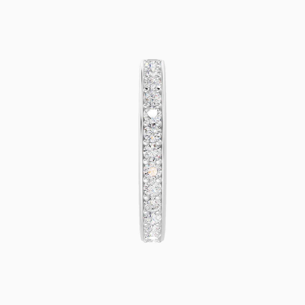 Lyssa | 18k White Gold 9.5 mm Diamond Hoop Piercing