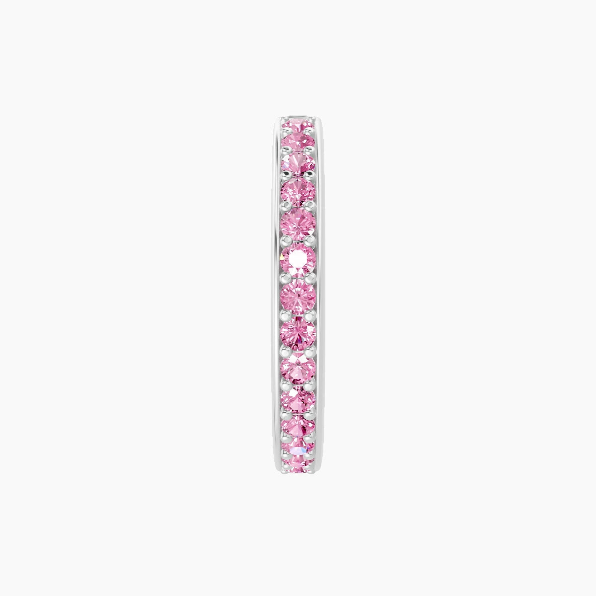 Lyssa | 18k White Gold 9.5 mm Pink Sapphire Hoop Piercing