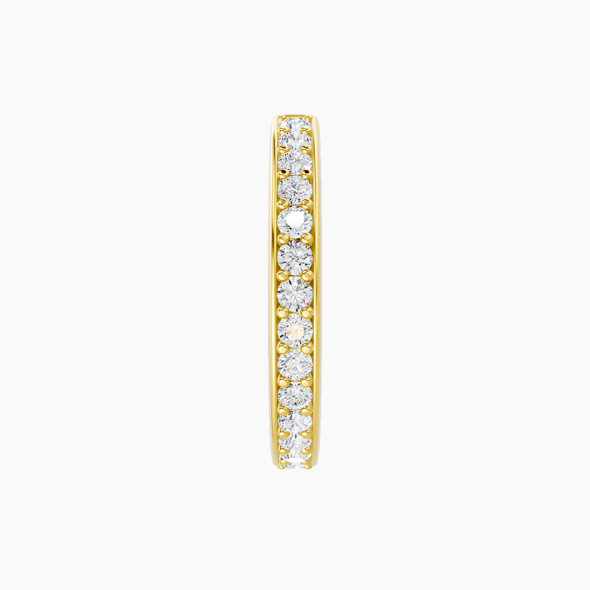 Lyssa | 18k Yellow Gold 9.5 mm Diamond Hoop Piercing