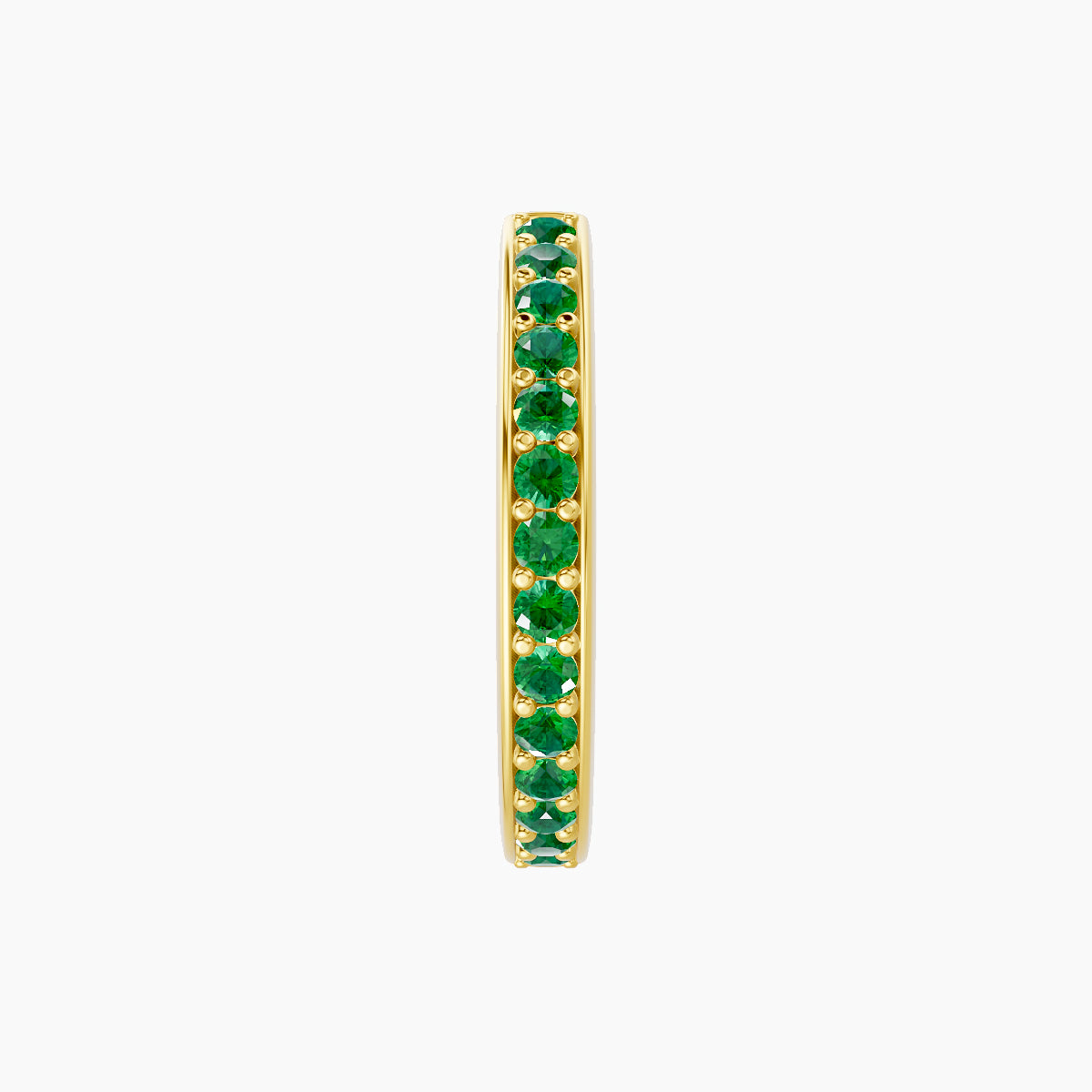 Lyssa | 18k Yellow Gold 9.5 mm Emerald Hoop Piercing