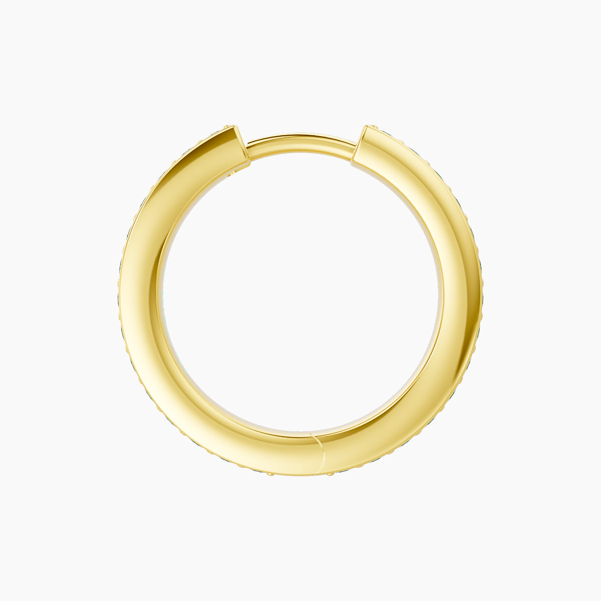 Lyssa | 18k Yellow Gold 9.5 mm Emerald Hoop Piercing