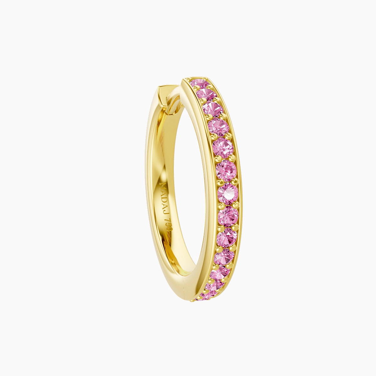 Lyssa | 18k Yellow Gold 9.5 mm Pink Sapphire Hoop Piercing