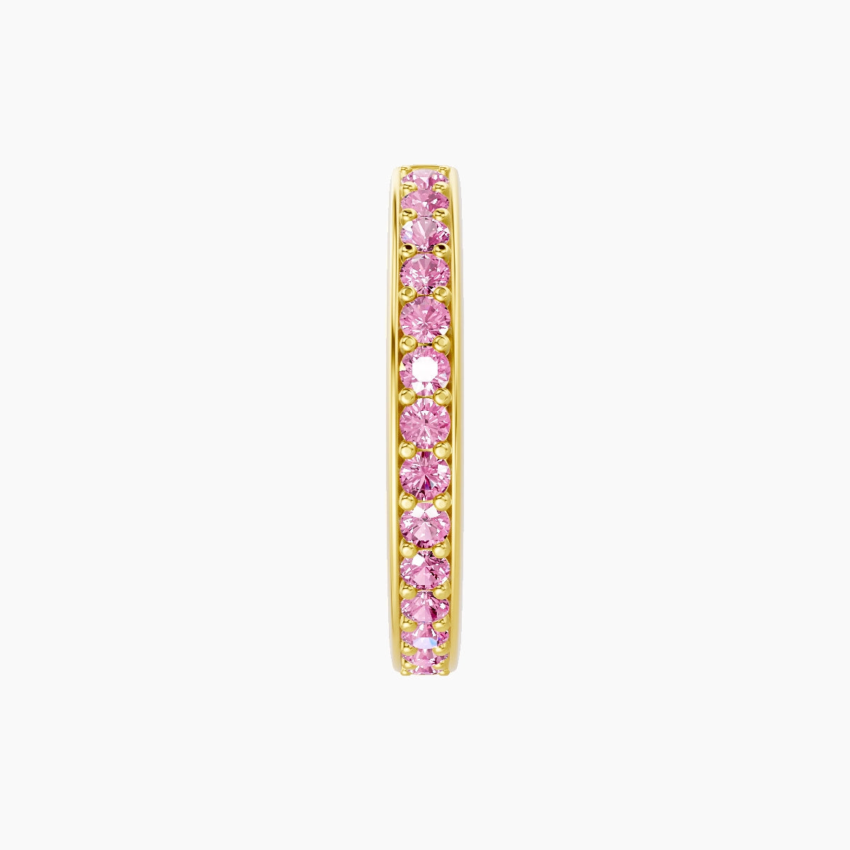 Lyssa | 18k Yellow Gold 9.5 mm Pink Sapphire Hoop Piercing