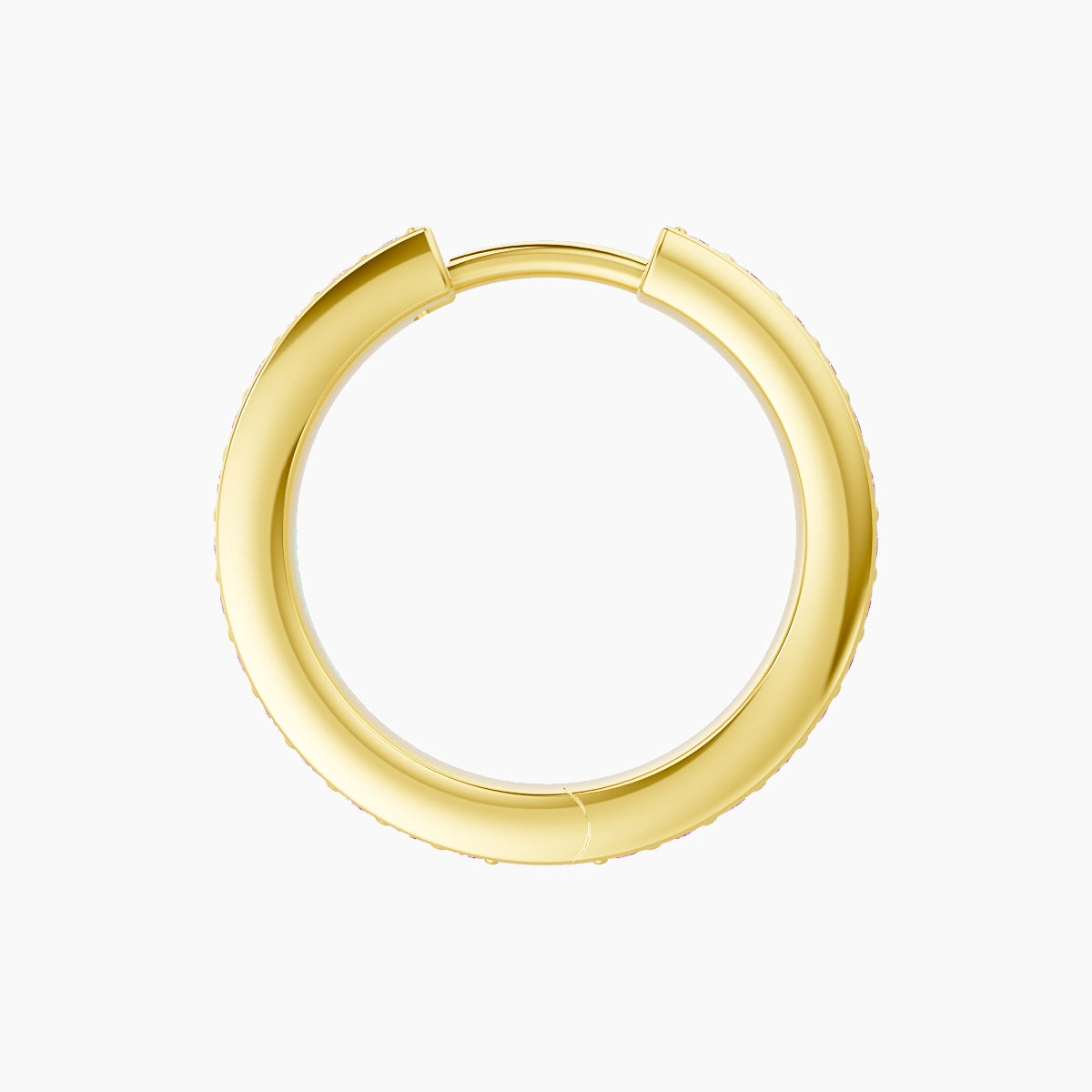 Lyssa | 18k Yellow Gold 9.5 mm Pink Sapphire Hoop Piercing