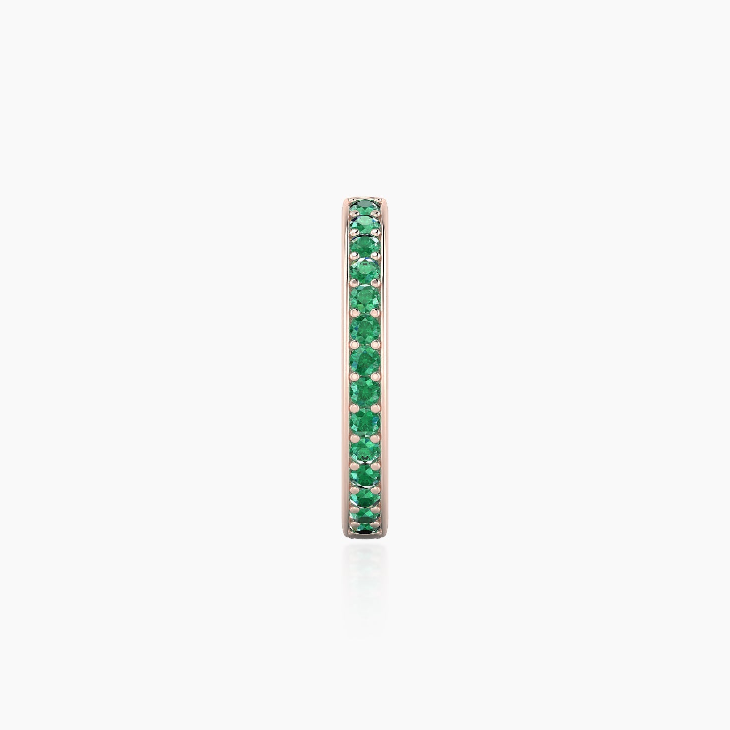 Lyssa | 18k Rose Gold 9.5 mm Emerald Hoop Piercing