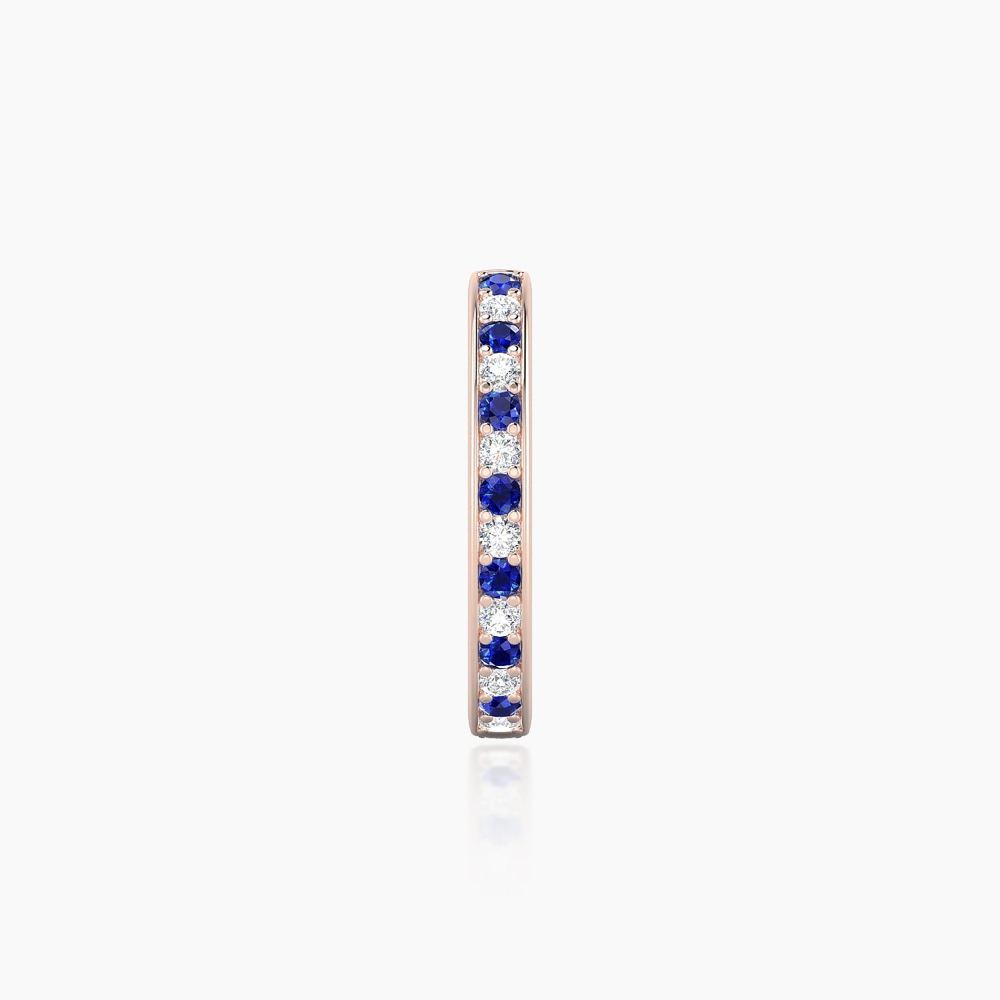 Lyssa | 18k Rose Gold 9.5 mm Sapphire & Diamond Hoop Piercing