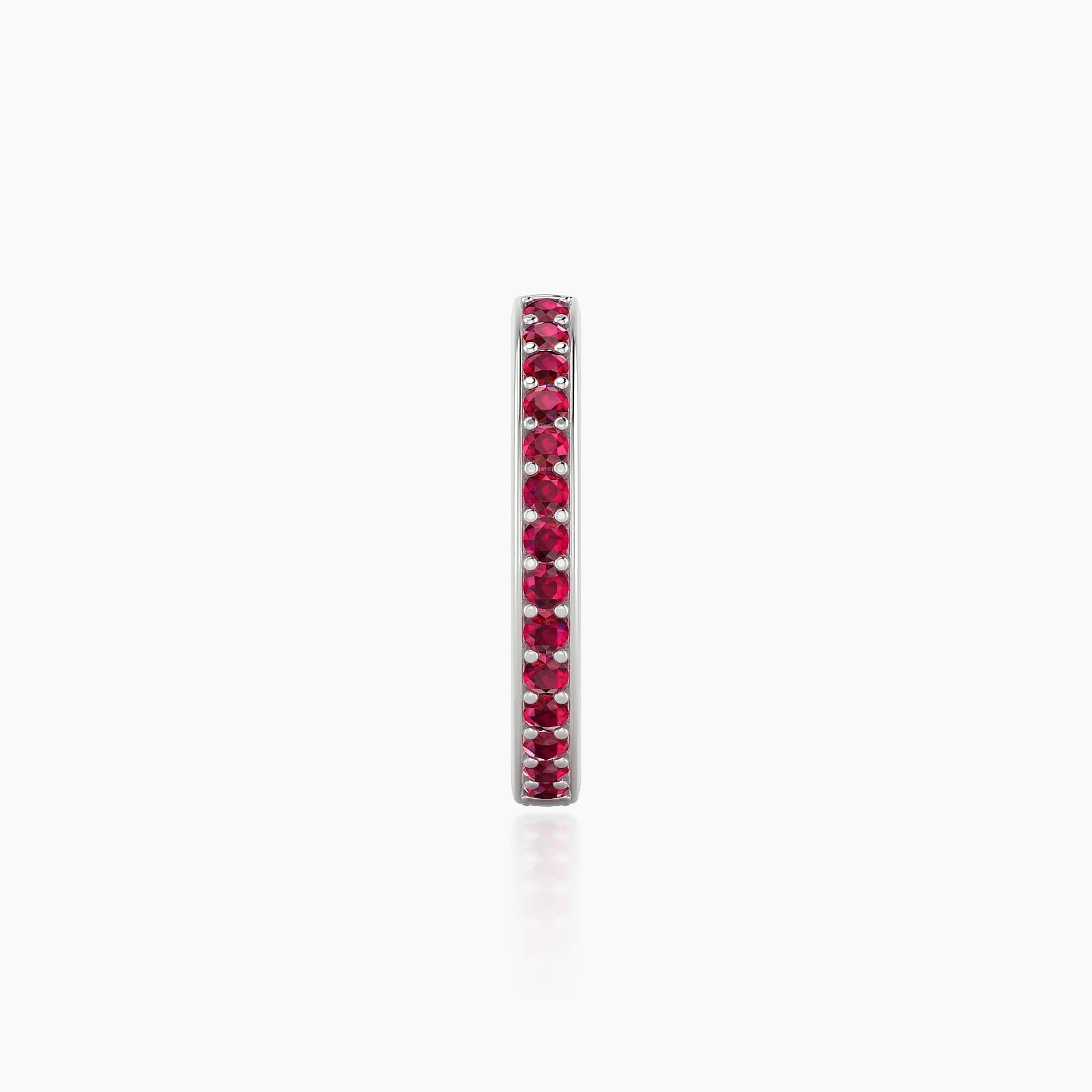 Lyssa | 18k White Gold 9.5 mm Ruby Hoop Piercing