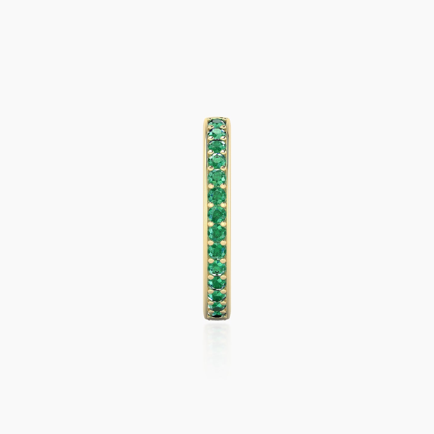 Lyssa | 18k Yellow Gold 9.5 mm Emerald Hoop Piercing