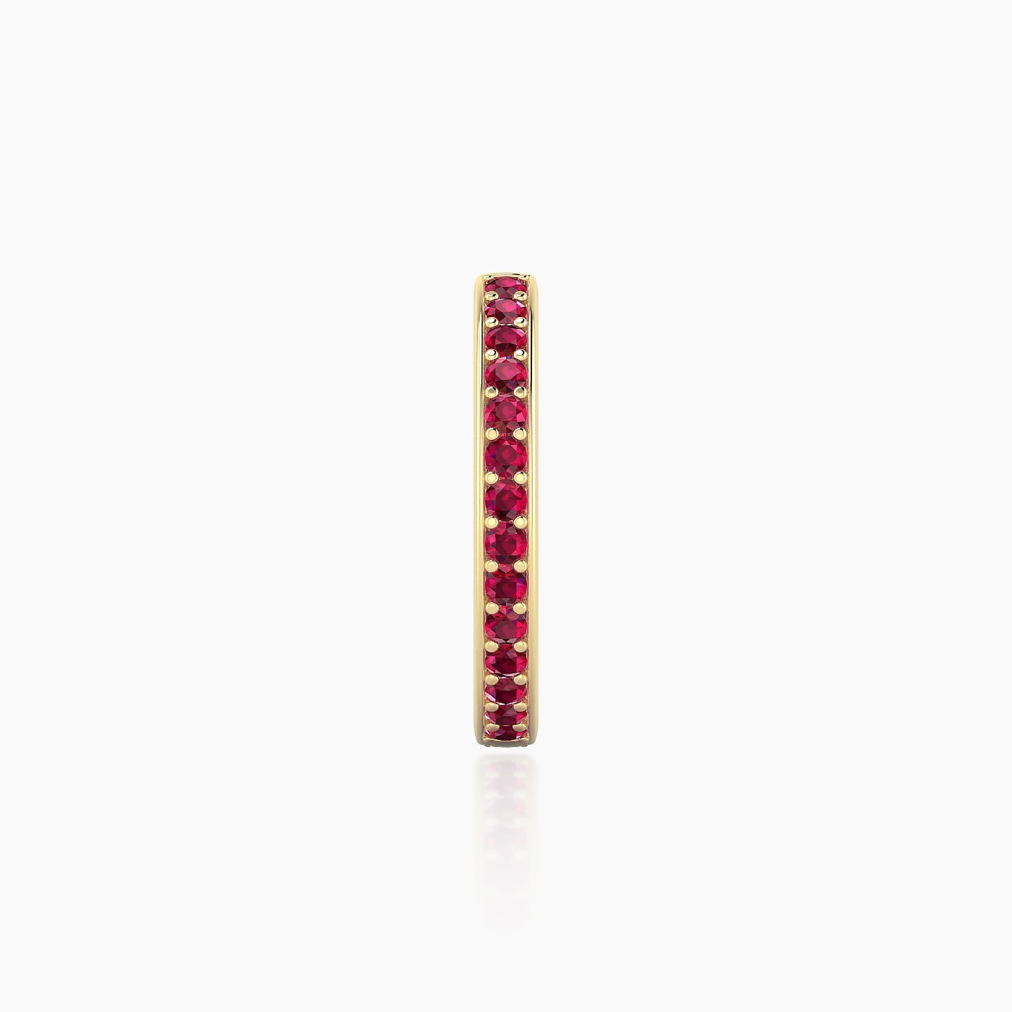 Lyssa | 18k Yellow Gold 9.5 mm Ruby Hoop Piercing