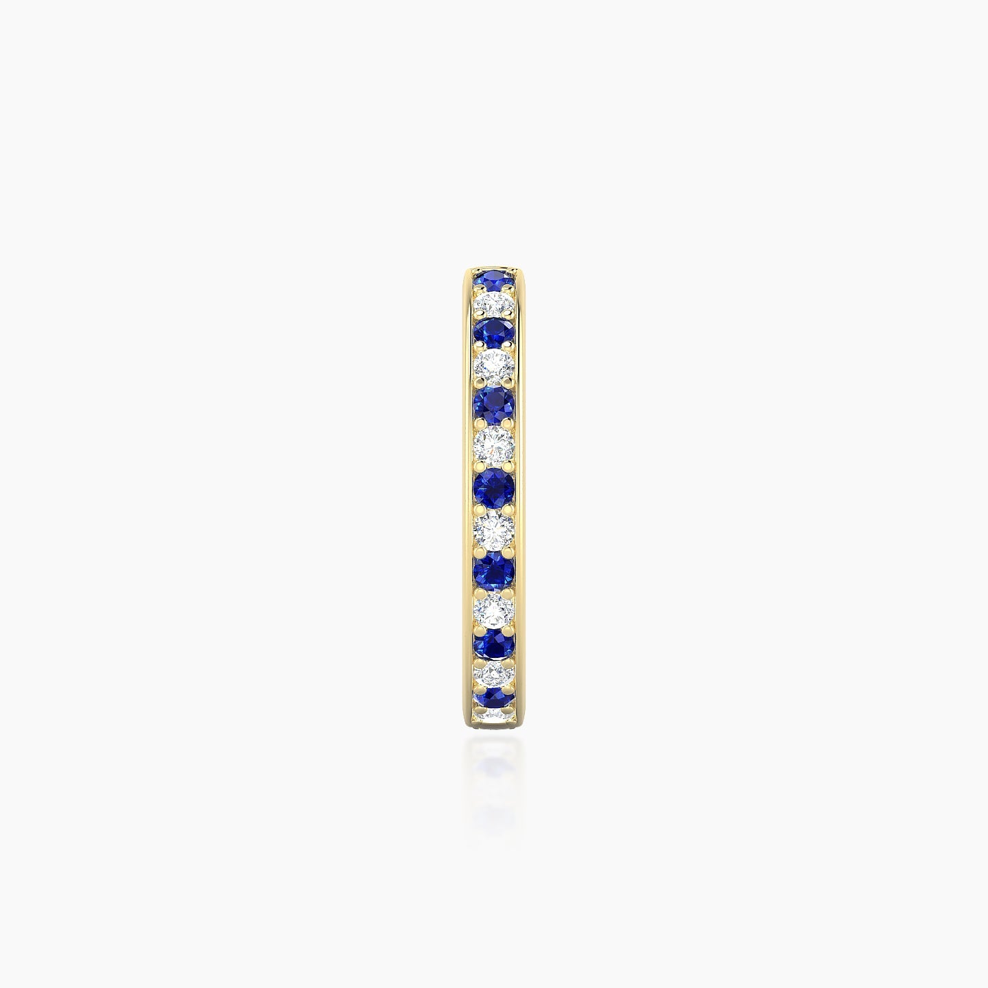 Lyssa | 18k Yellow Gold 9.5 mm Sapphire & Diamond Hoop Piercing