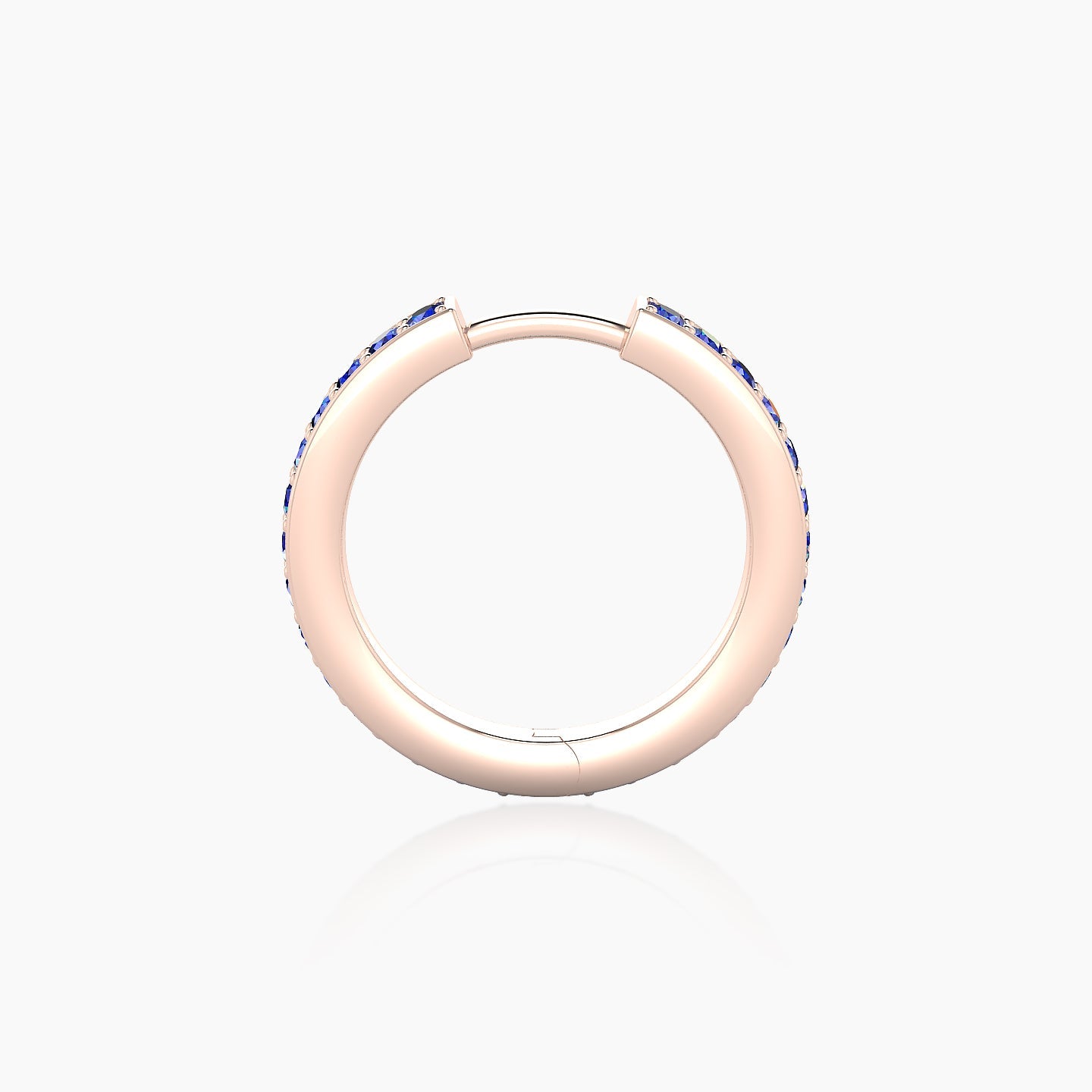 Lyssa | 18k Rose Gold 9.5 mm Sapphire Hoop Piercing