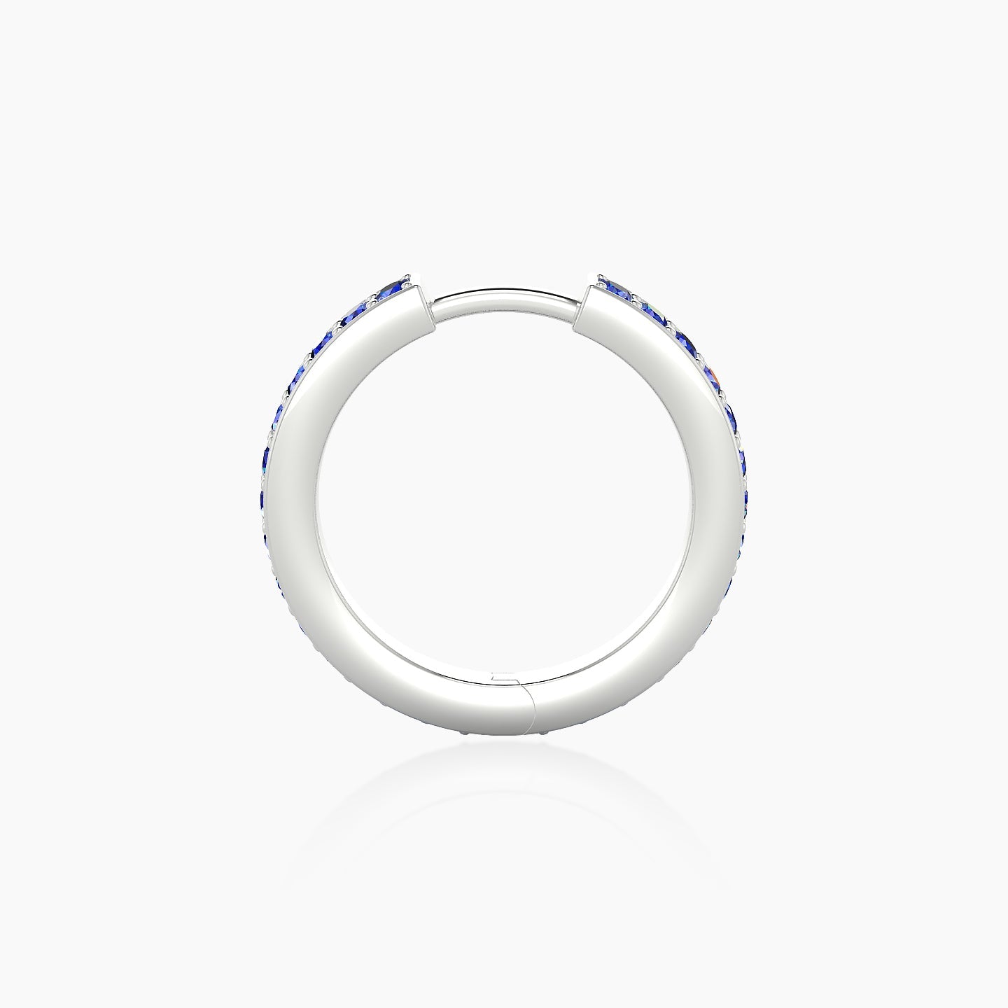 Lyssa | 18k White Gold 9.5 mm Sapphire Hoop Piercing