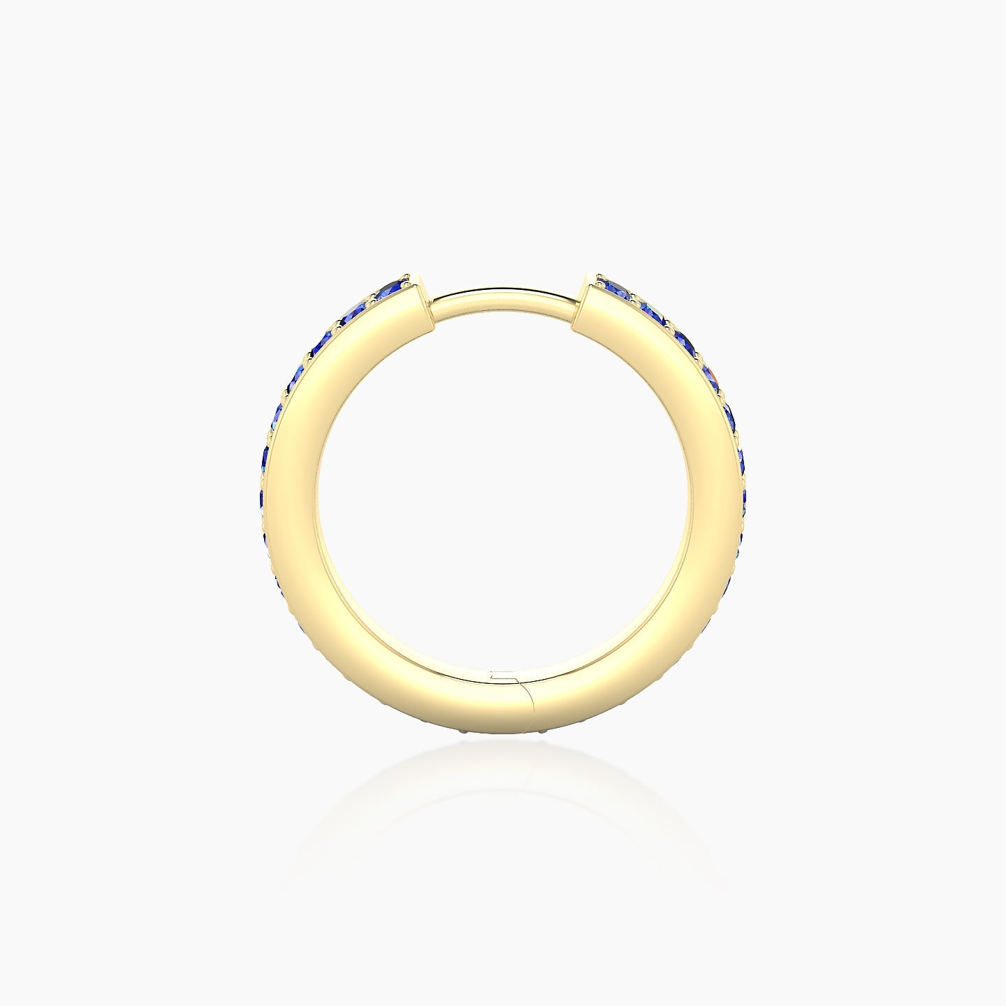 Lyssa | 18k Yellow Gold 9.5 mm Sapphire Hoop Piercing