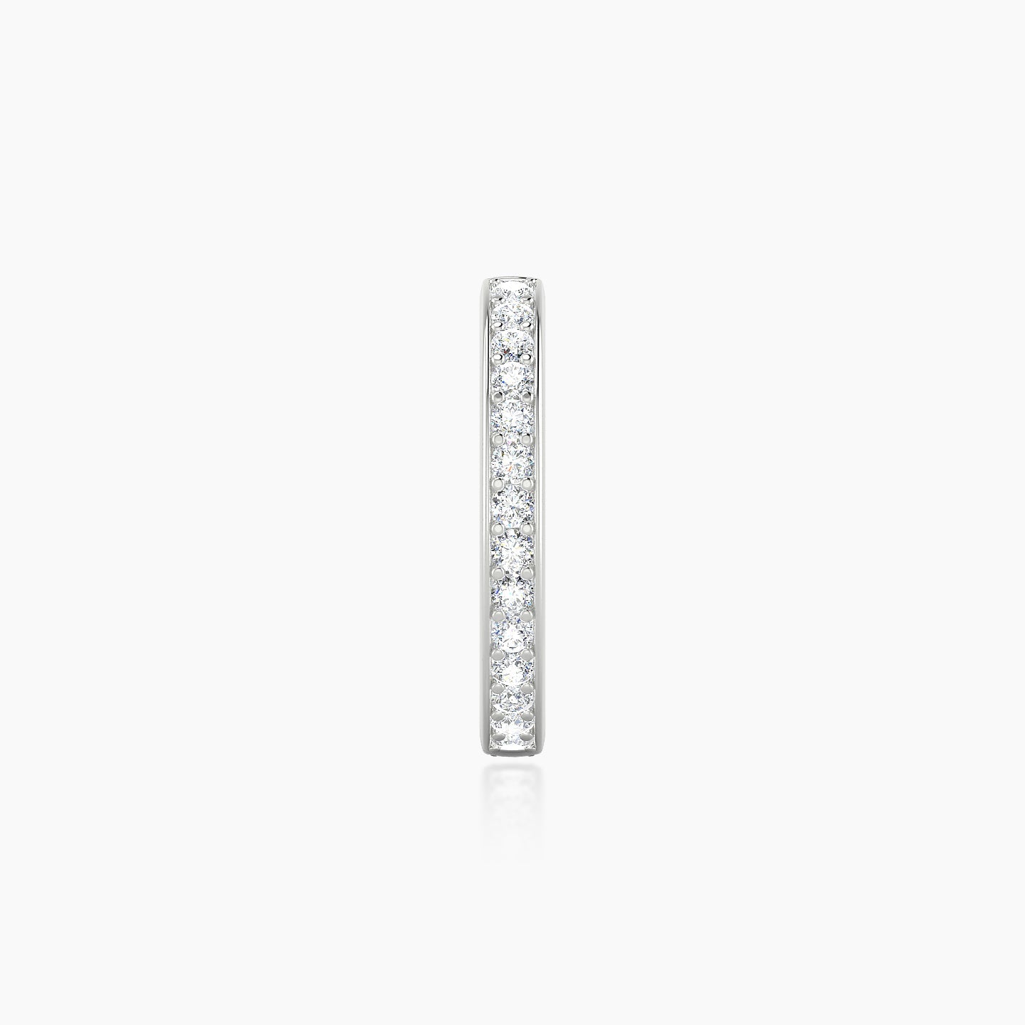 Lyssa | 18k White Gold 9.5 mm Diamond Nose Ring Piercing