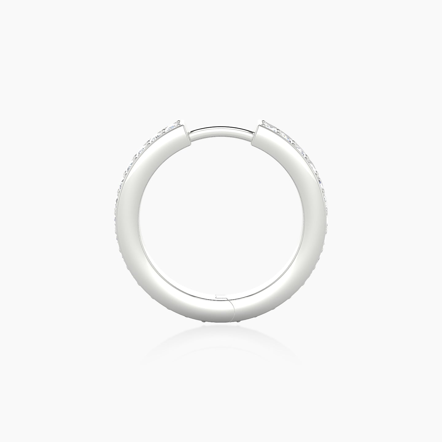 Lyssa | 18k White Gold 9.5 mm Diamond Nose Ring Piercing