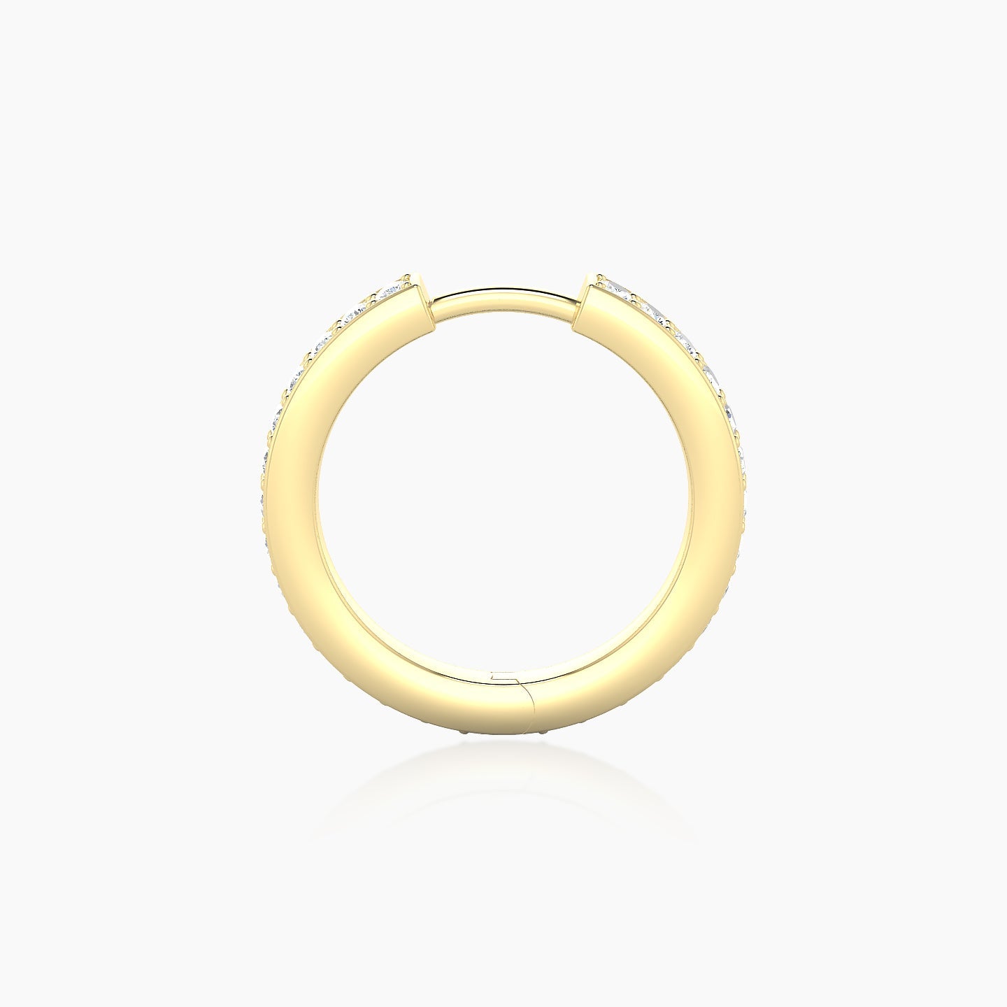 Lyssa | 18k Yellow Gold 9.5 mm Diamond Nose Ring Piercing