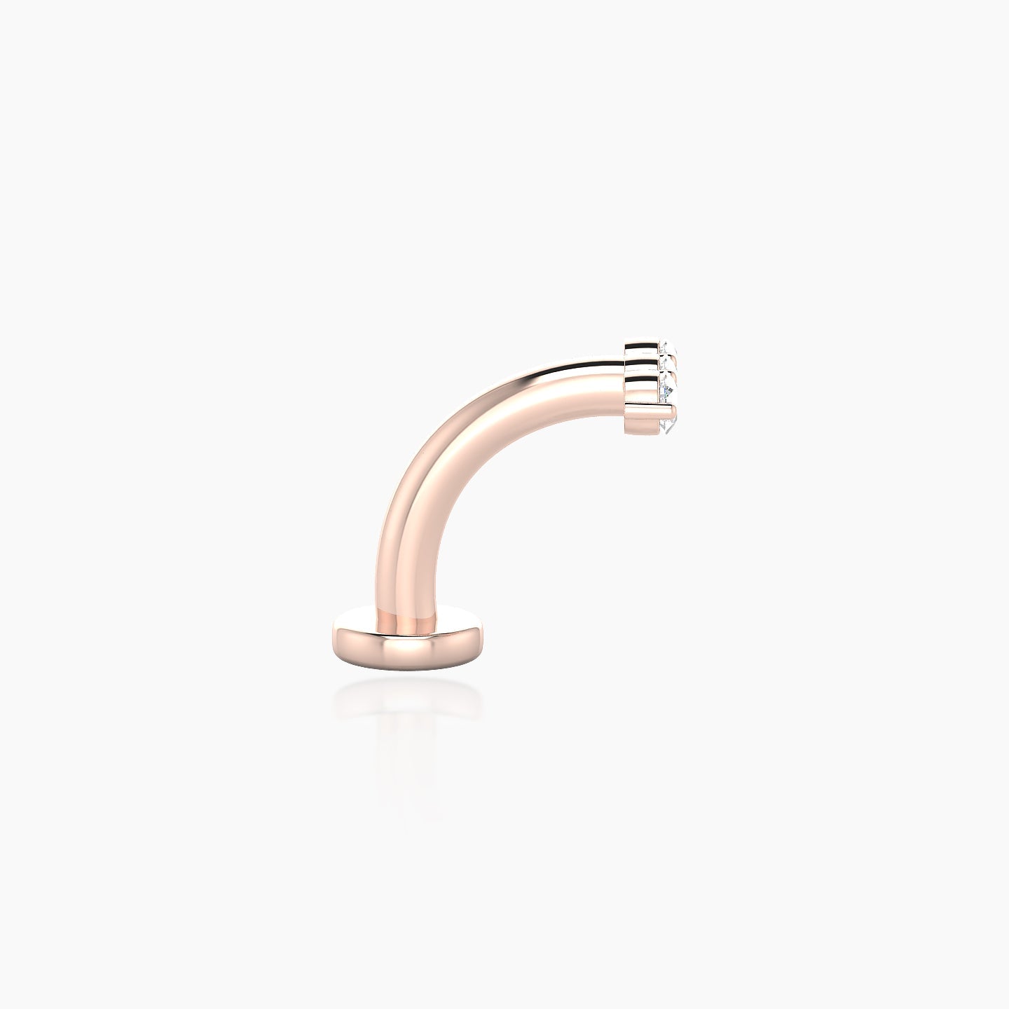 Ma'at | 18k Rose Gold 10 mm 6.5 mm Trilogy Diamond Floating Navel Piercing