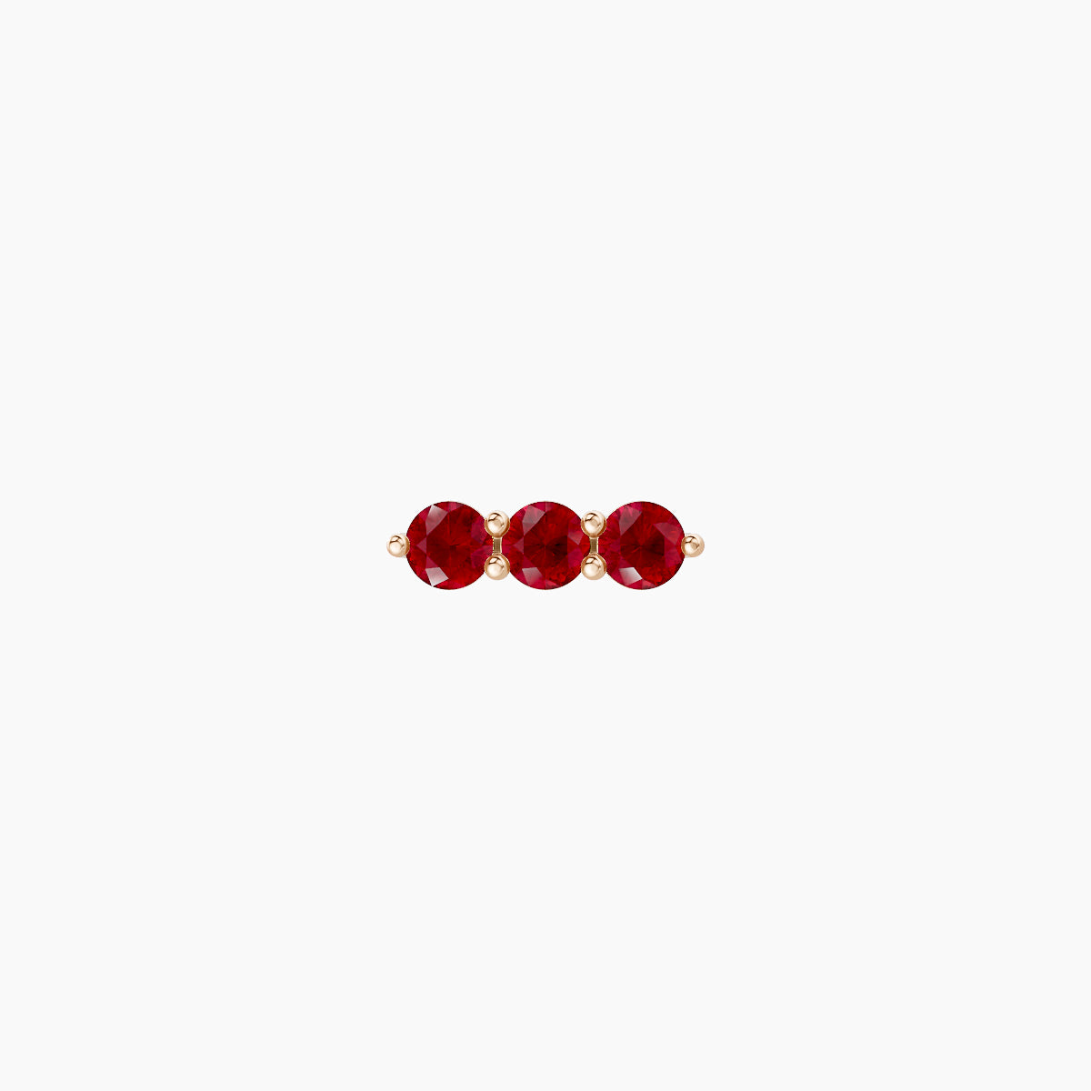 Ma'at | 18k Rose Gold 5 mm 6.5 mm Trilogy Ruby Piercing