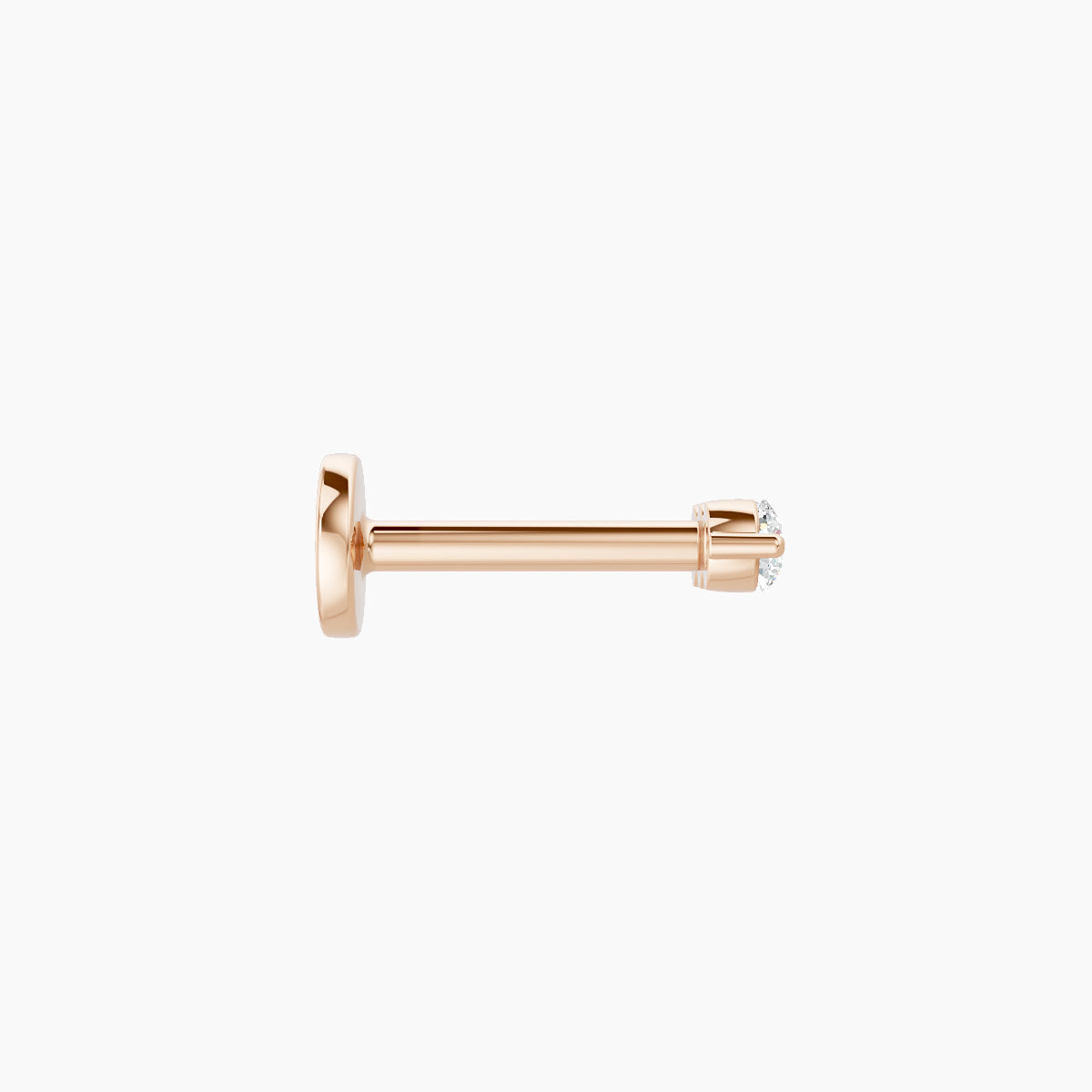 Ma'at | 18k Rose Gold 6.5 mm 6.5 mm Trilogy Diamond Piercing