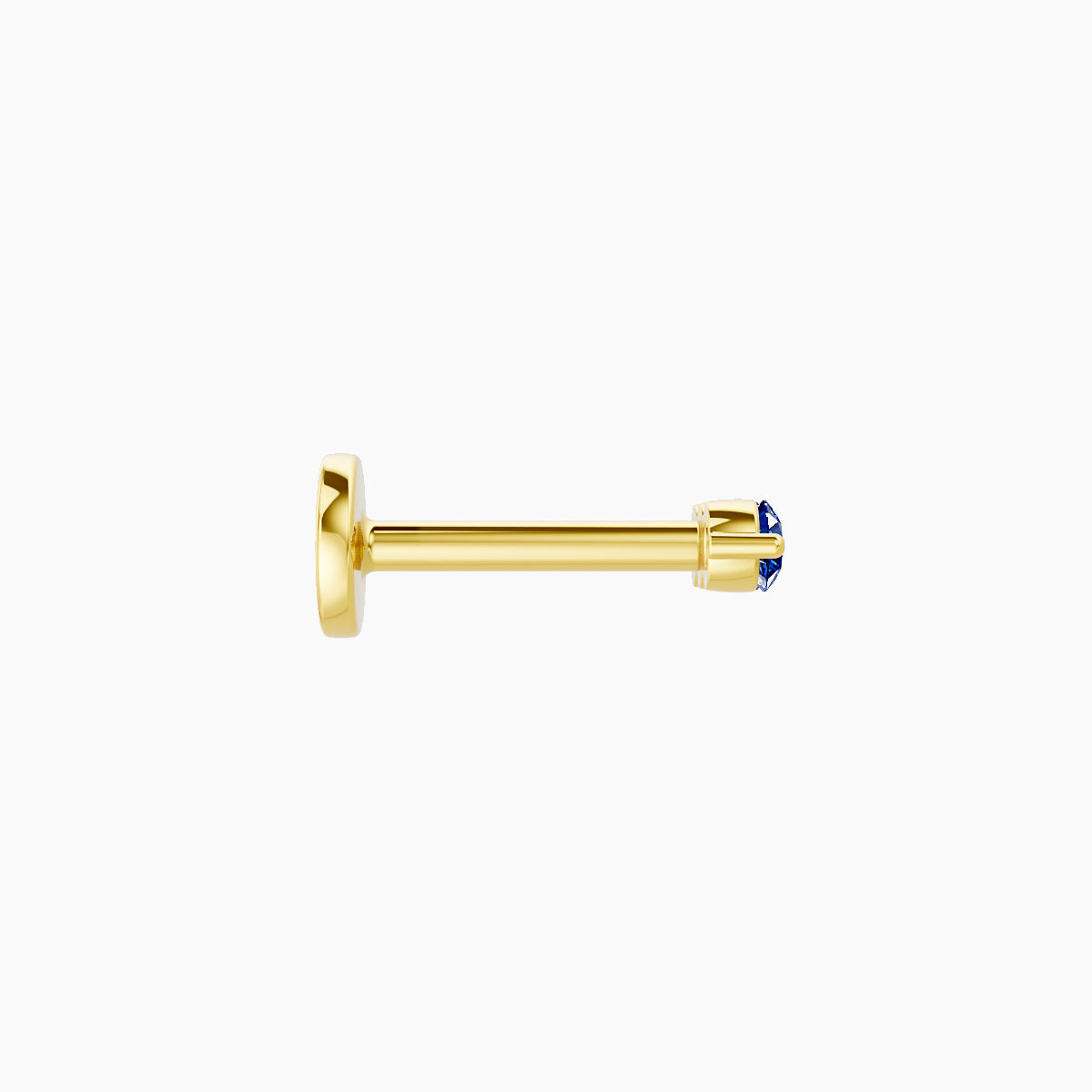 Ma'at | 18k Yellow Gold 6.5 mm 6.5 mm Trilogy Sapphire Piercing