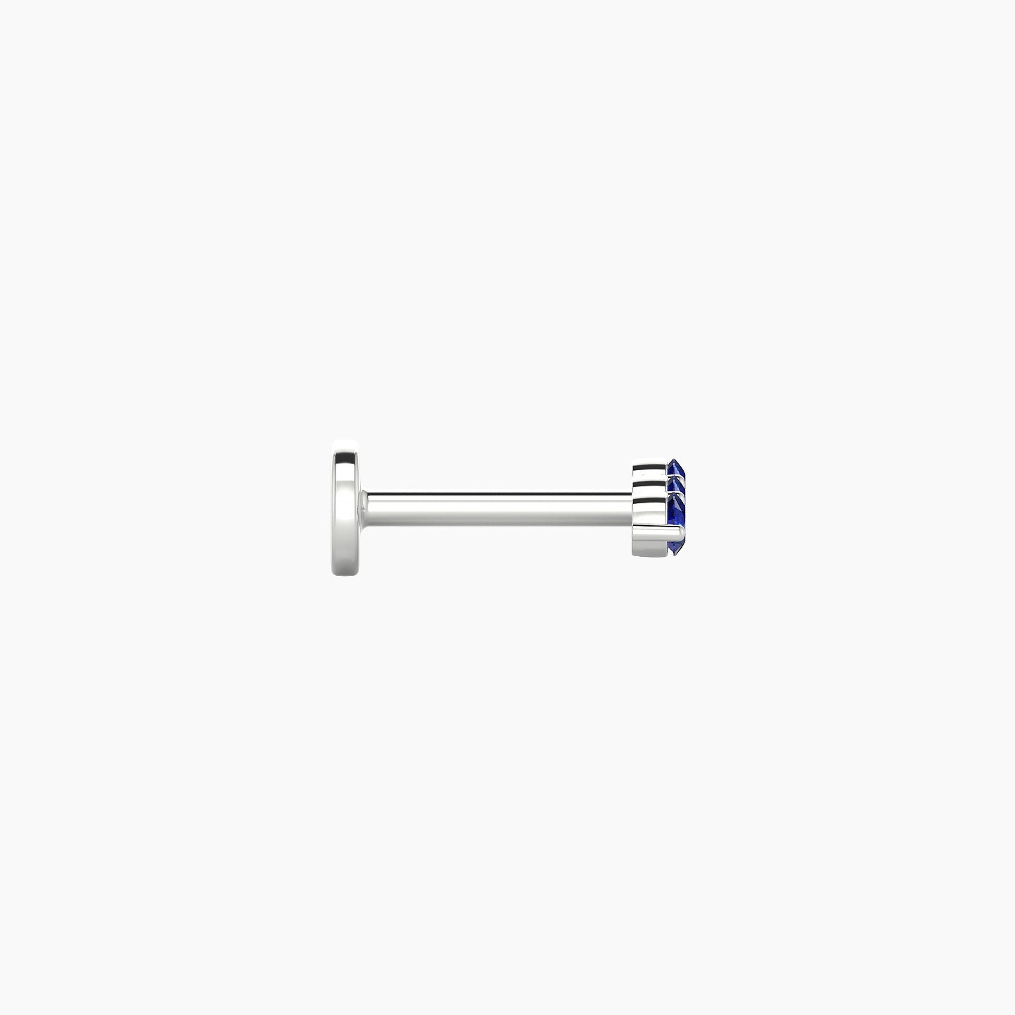 Ma'at | 18k White Gold 6.5 mm 6.5 mm Trilogy Sapphire Piercing