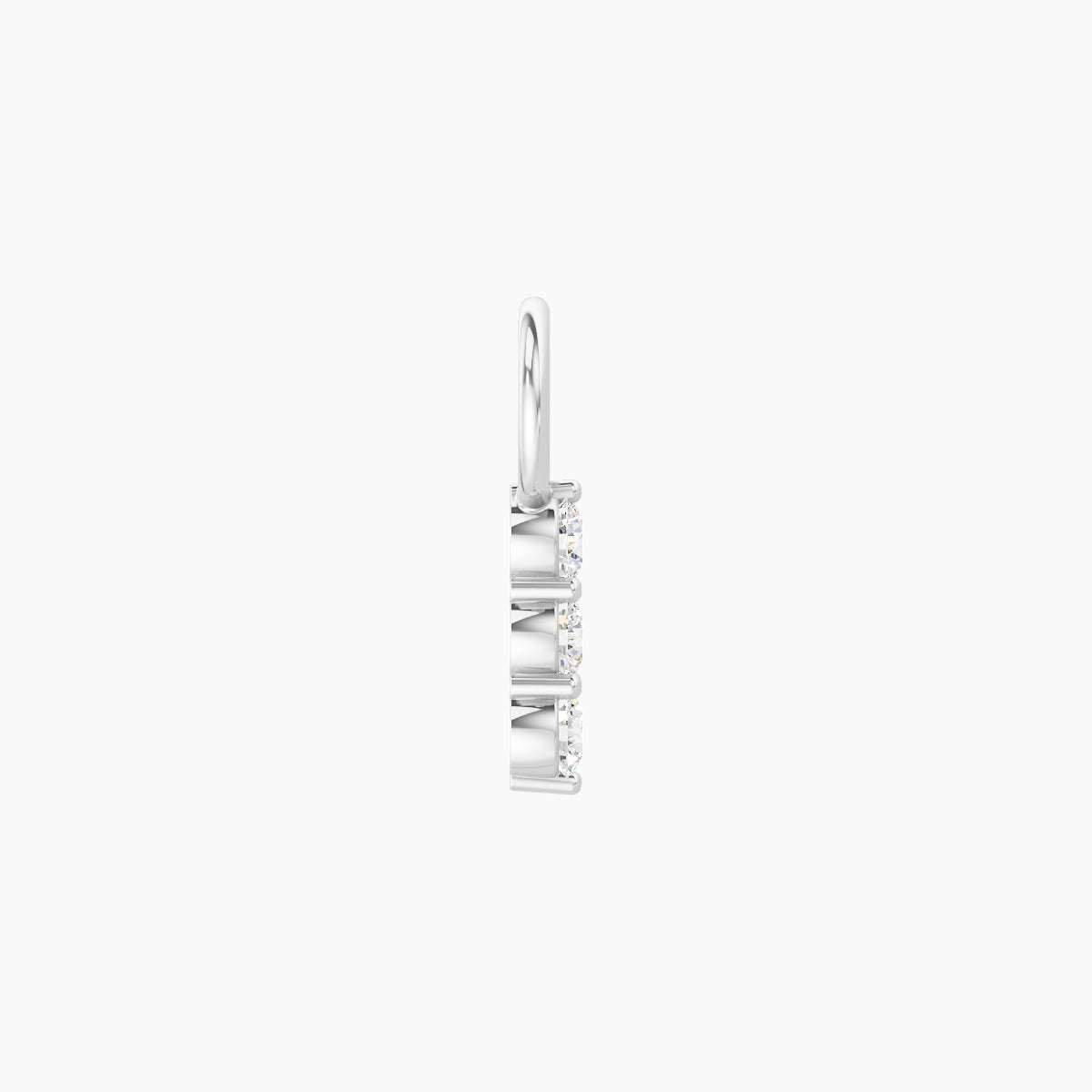 Ma'at | 18k White Gold 6.5 mm Trilogy Diamond Charm