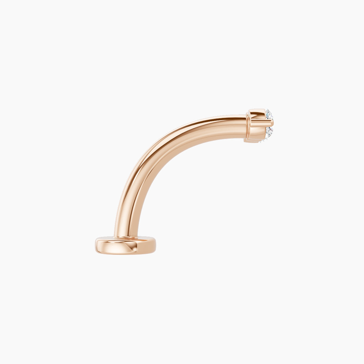 Ma'at | 18k Rose Gold 7 mm 10 mm Trilogy Diamond Floating Navel Piercing