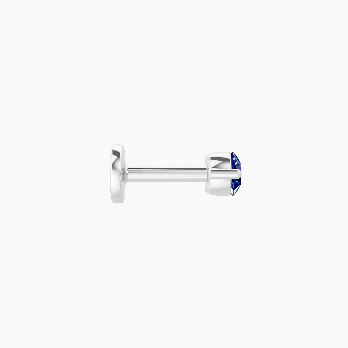 Ma'at | 18k White Gold 5 mm 8.5 mm Trilogy Sapphire Piercing