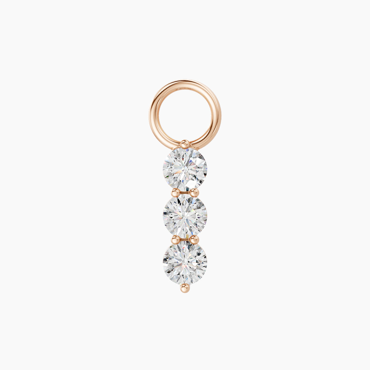 Ma'at | 18k Rose Gold 8.5 mm Trilogy Diamond Charm