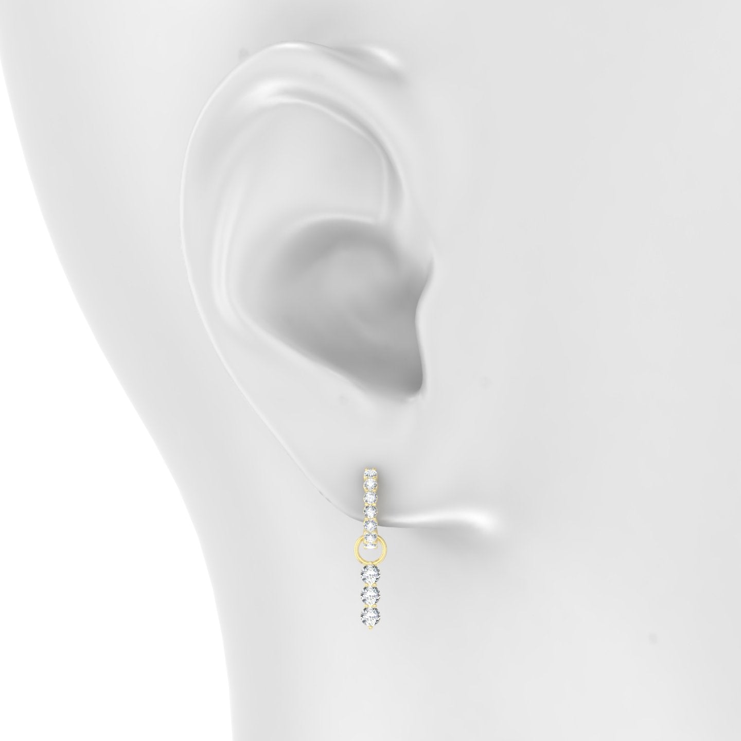 Ma'at | 18k Yellow Gold 8.5 mm Trilogy Diamond Charm