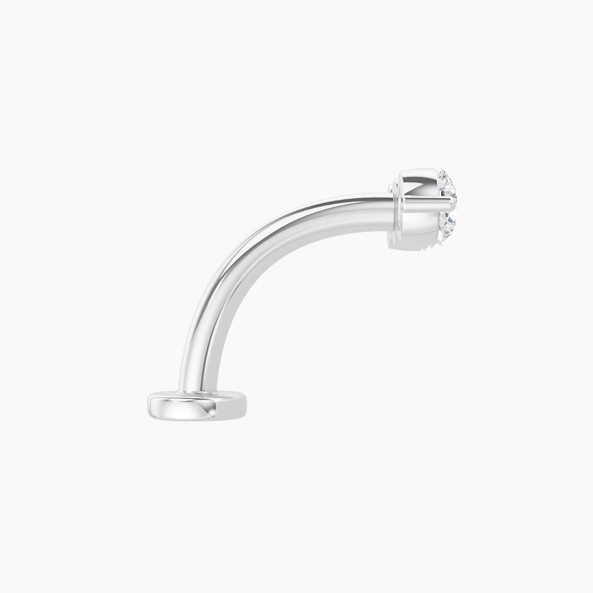 Ma'at | 18k White Gold 10 mm 10 mm Trilogy Diamond Floating Navel Piercing