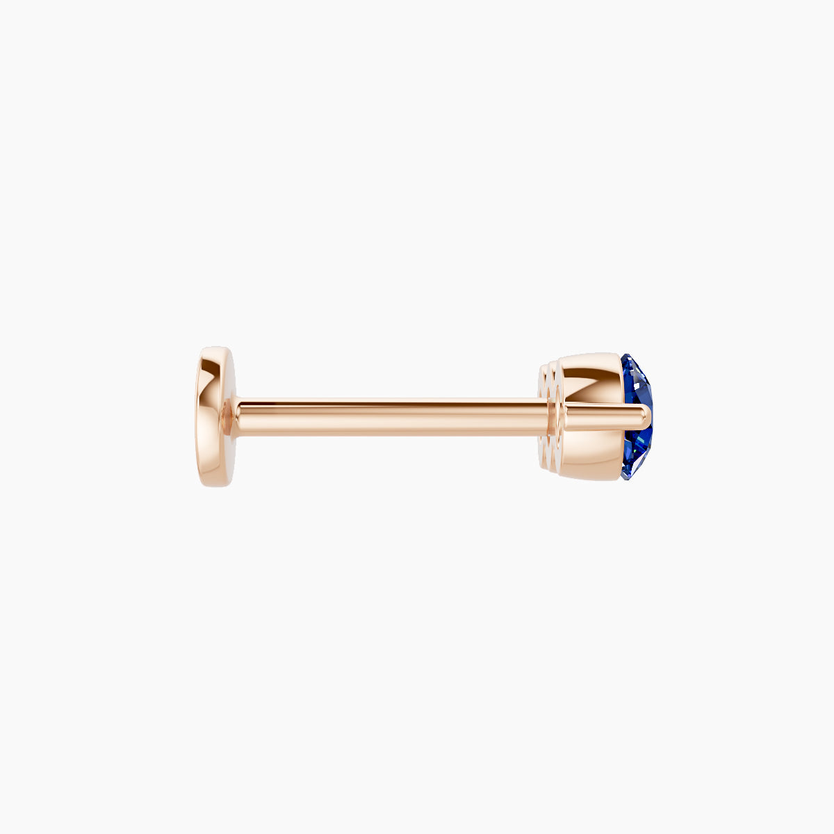 Ma'at | 18k Rose Gold 8 mm 10 mm Trilogy Sapphire Piercing