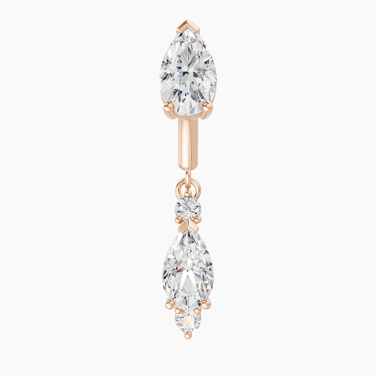 Maena | 18k Rose Gold 6 mm Diamond Rook Piercing