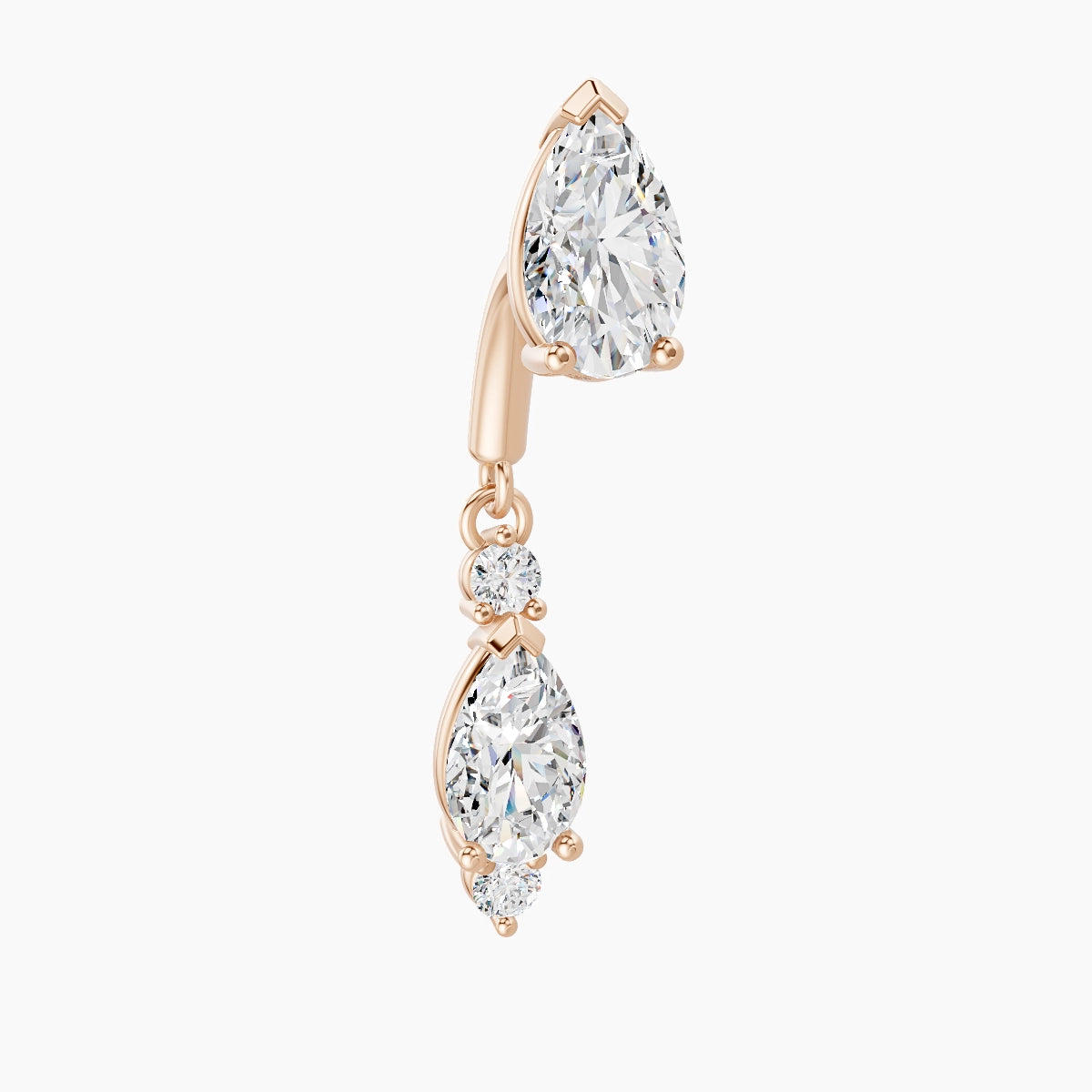 Maena | 18k Rose Gold 6 mm Diamond Rook Piercing