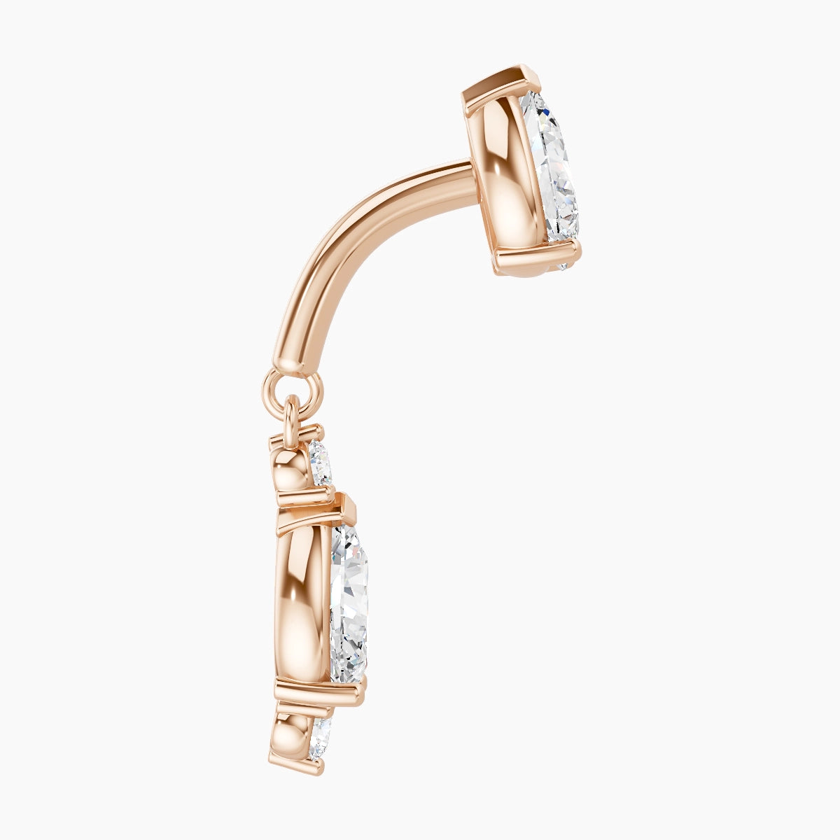 Maena | 18k Rose Gold 6 mm Diamond Rook Piercing