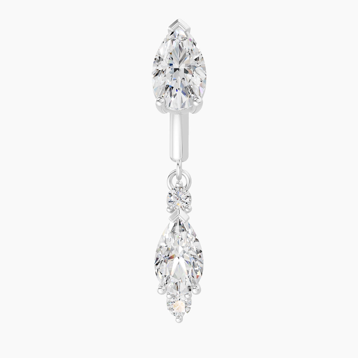 Maena | 18k White Gold 6 mm Diamond Rook Piercing
