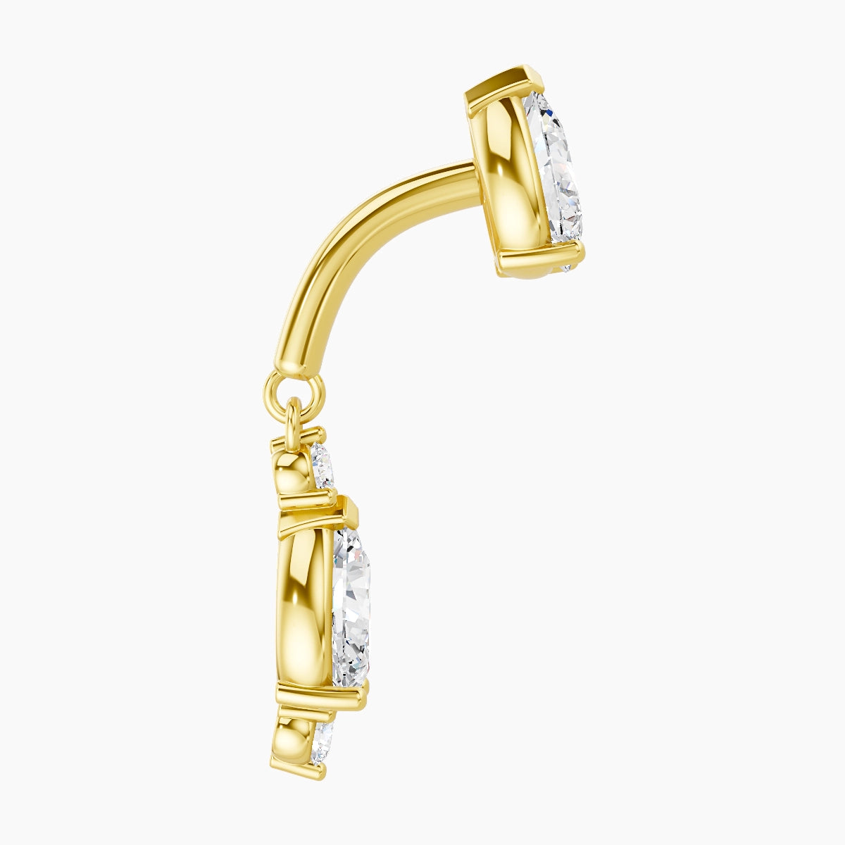 Maena | 18k Yellow Gold 6 mm Diamond Rook Piercing