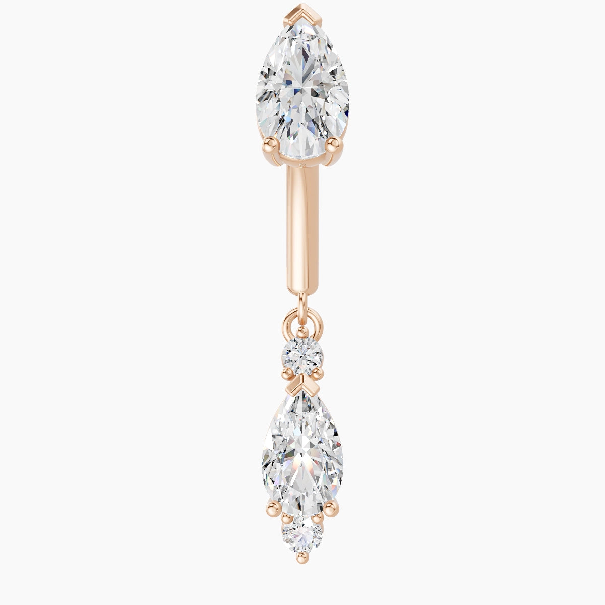 Maena | 18k Rose Gold 8 mm Diamond Rook Piercing
